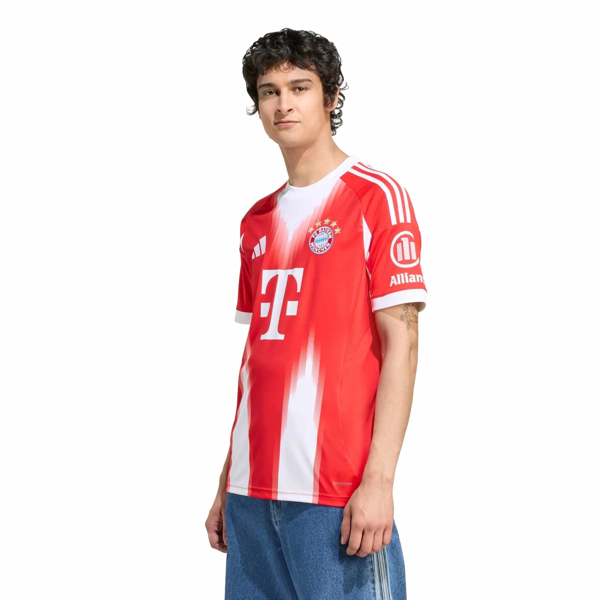 adidas 2025-26 Bayern Munich Men's Stadium Home Soccer Jersey (Model - Front)