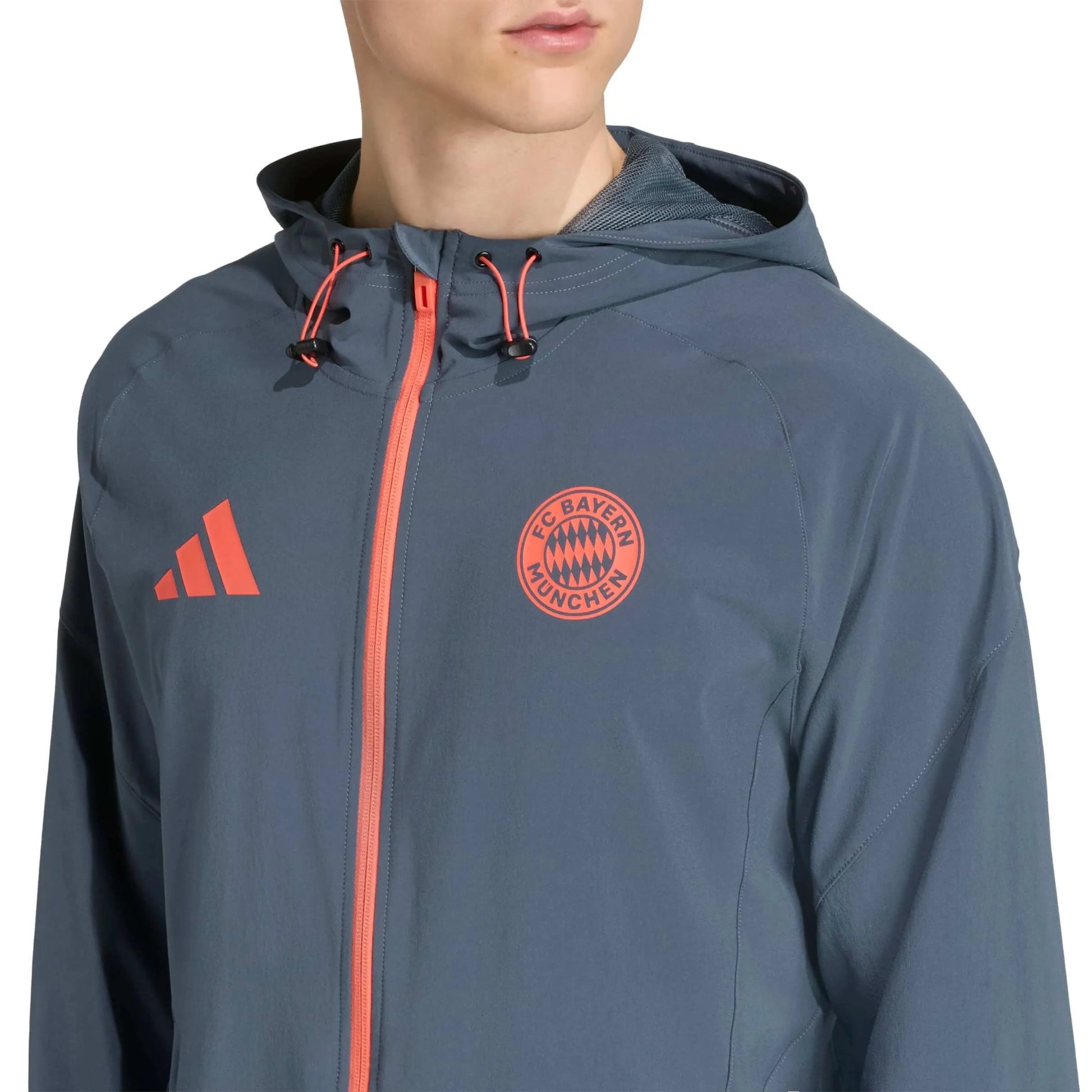 adidas 2025-26 Bayern Munich Men's Tiro 25 Competition Vis Tech Travel Jacket (Detail 1)
