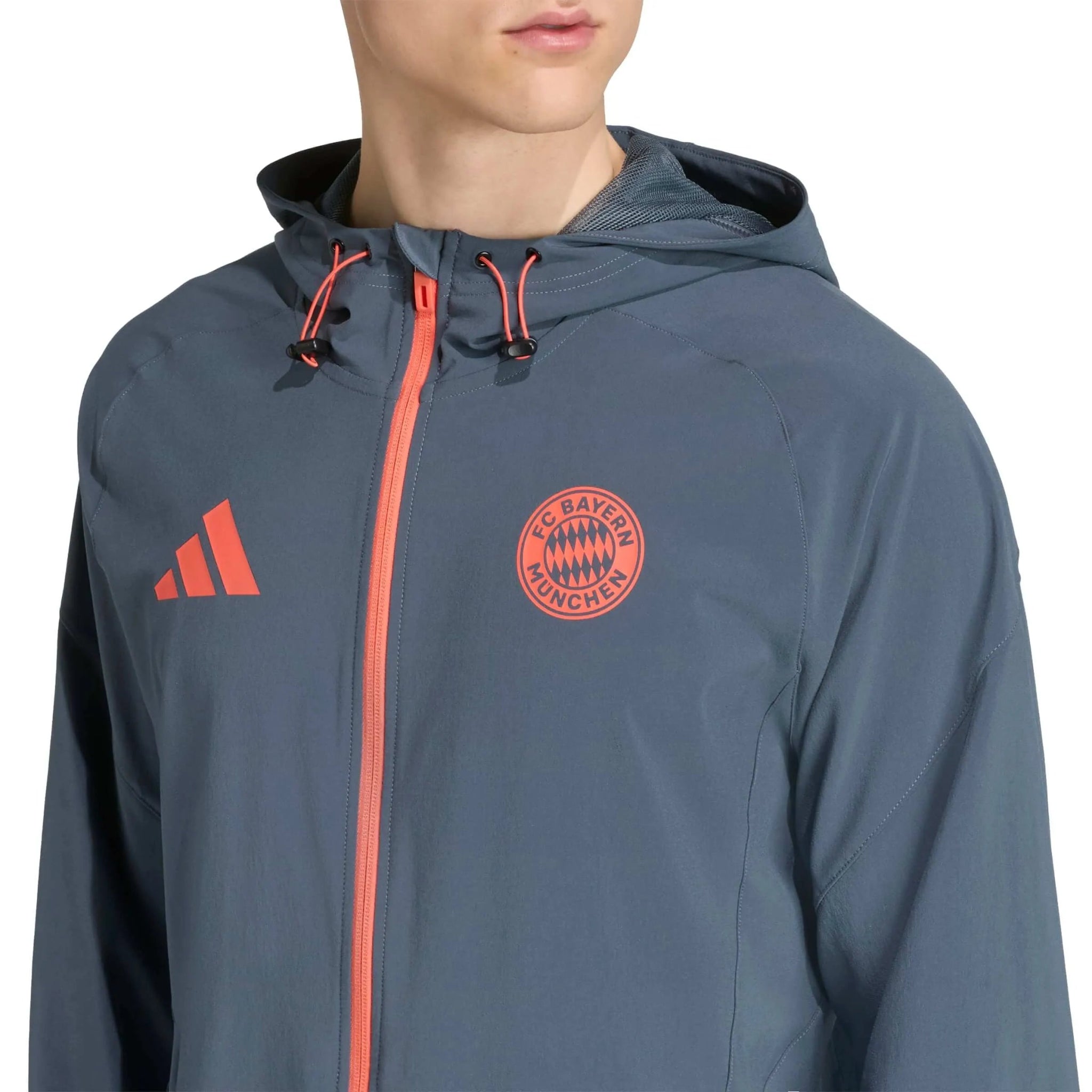 adidas 2025-26 Bayern Munich Men's Tiro 25 Competition Vis Tech Travel Jacket (Detail 1)