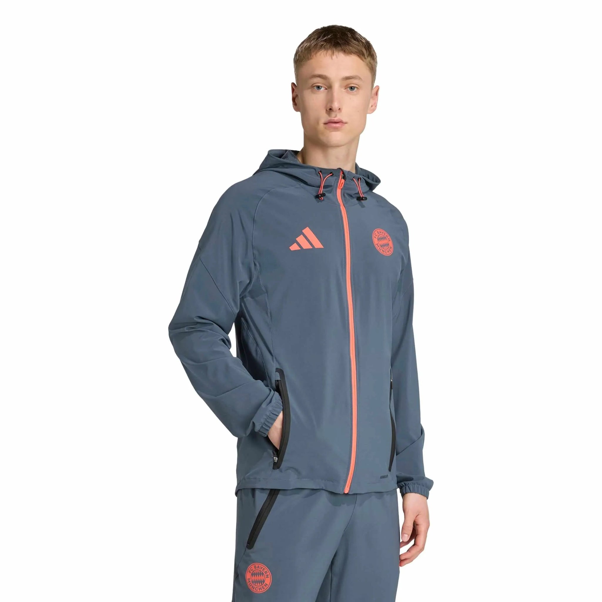 adidas 2025-26 Bayern Munich Men's Tiro 25 Competition Vis Tech Travel Jacket (Model - Side)