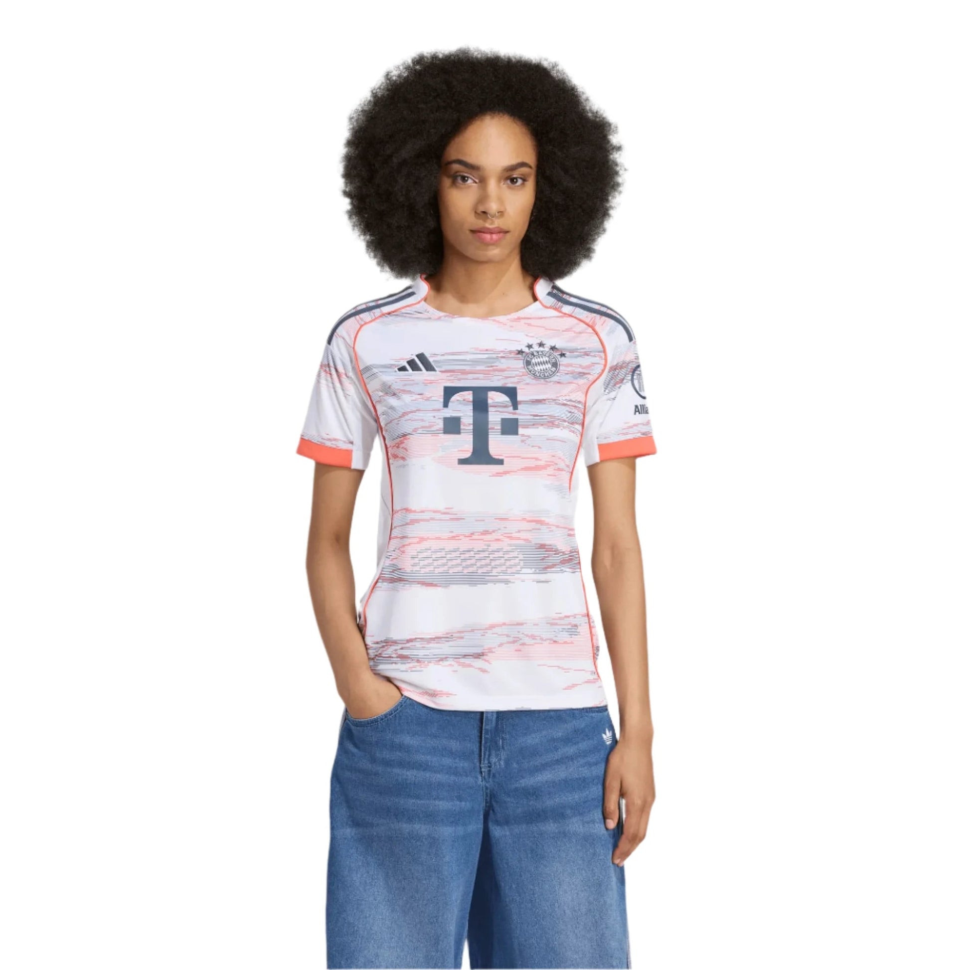 adidas 2025-26 Bayern Munich Women's Stadium Away Soccer Jersey (Model - Front)