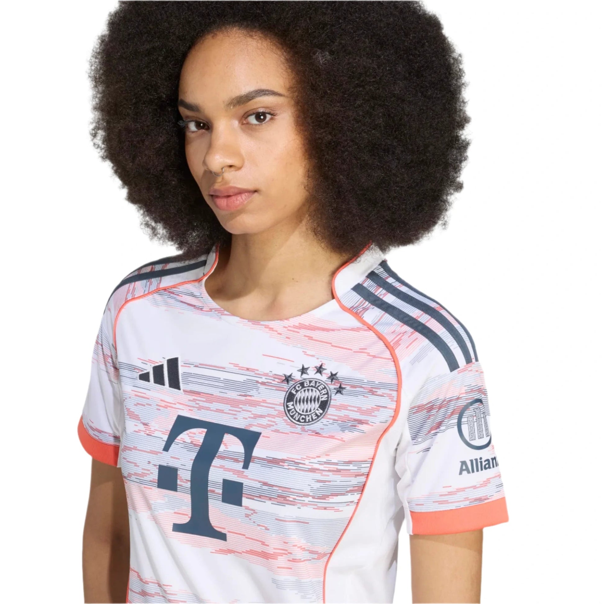 adidas 2025-26 Bayern Munich Women's Stadium Away Soccer Jersey (Detail 1)