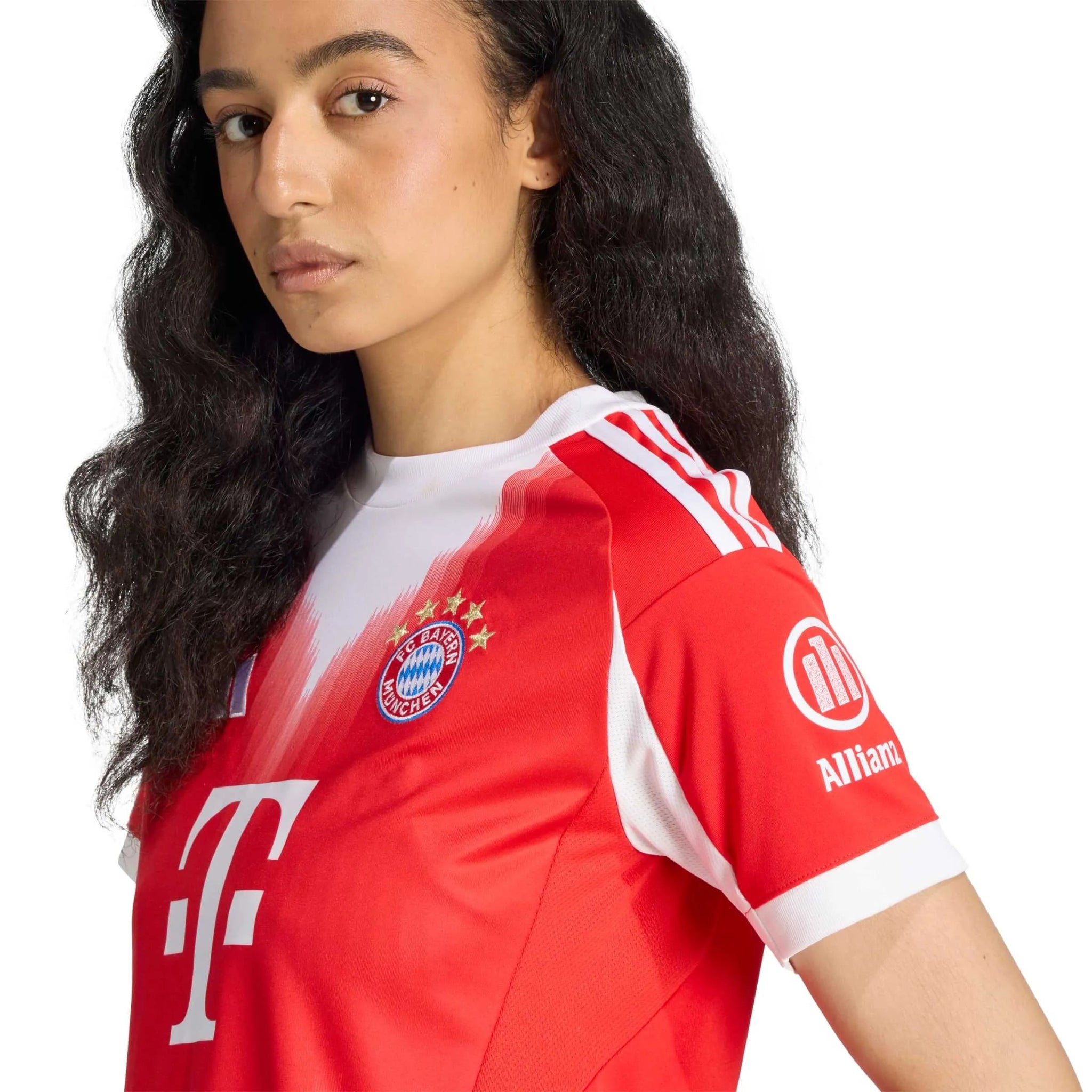 adidas 2025-26 Bayern Munich Women's Stadium Home Soccer Jersey (Detail 2)