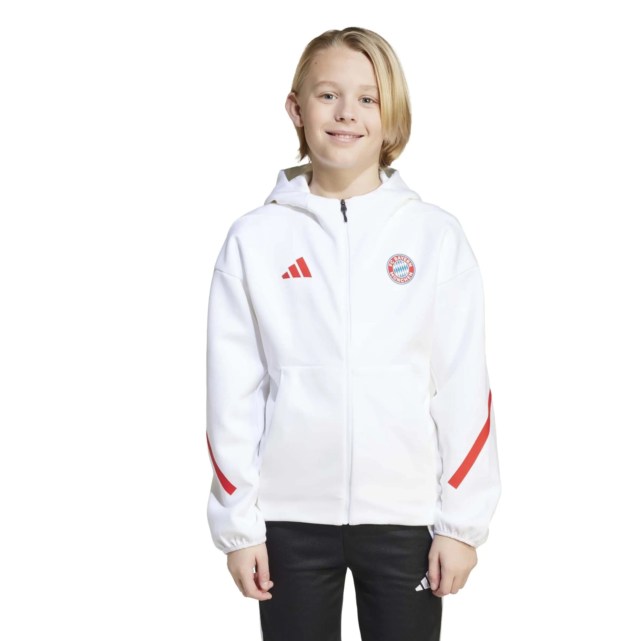 adidas 2025-26 Bayern Munich Youth Anthem Jacket (Model - Front)