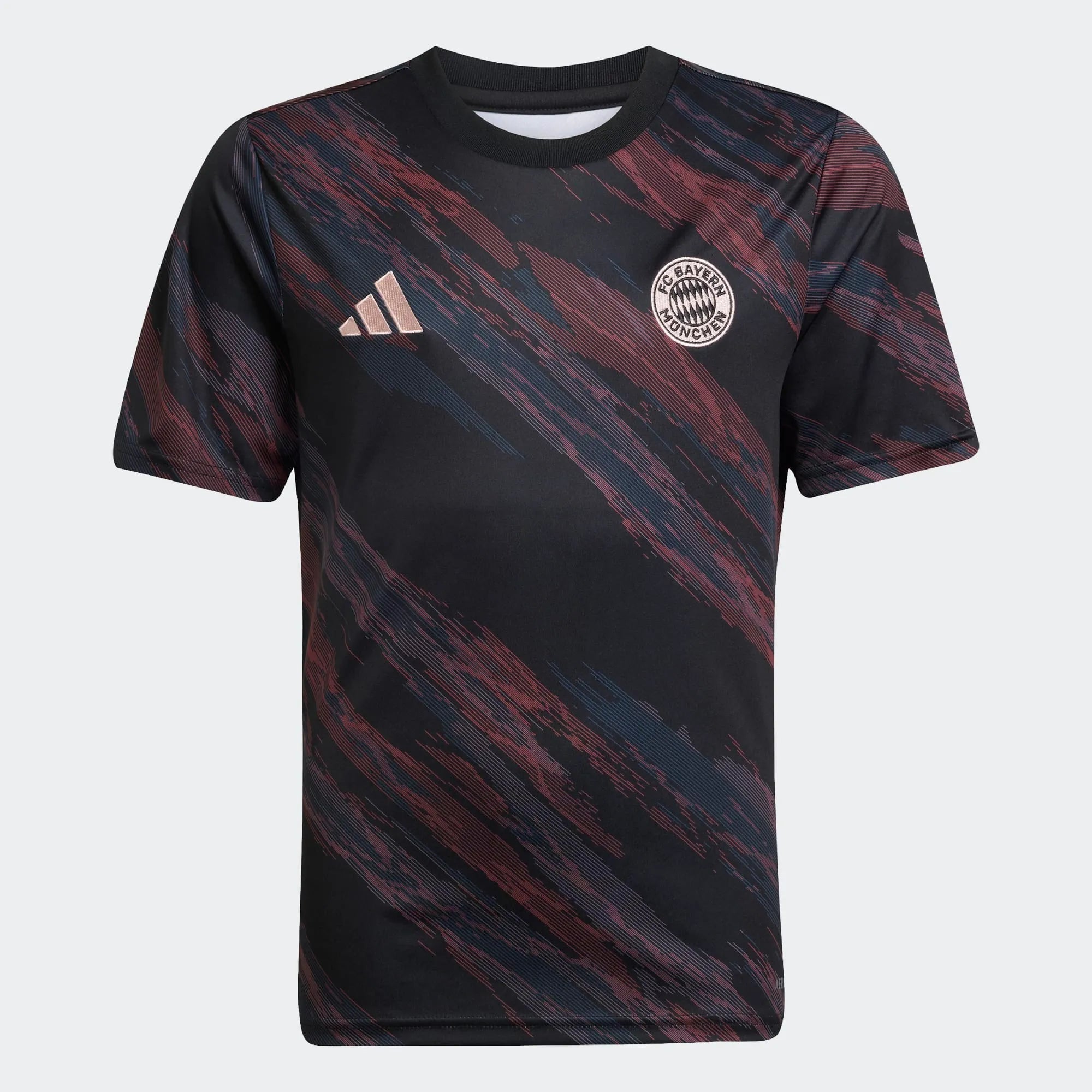 adidas 2025-26 Bayern Munich Youth Pre-Match Soccer Jersey (Front)