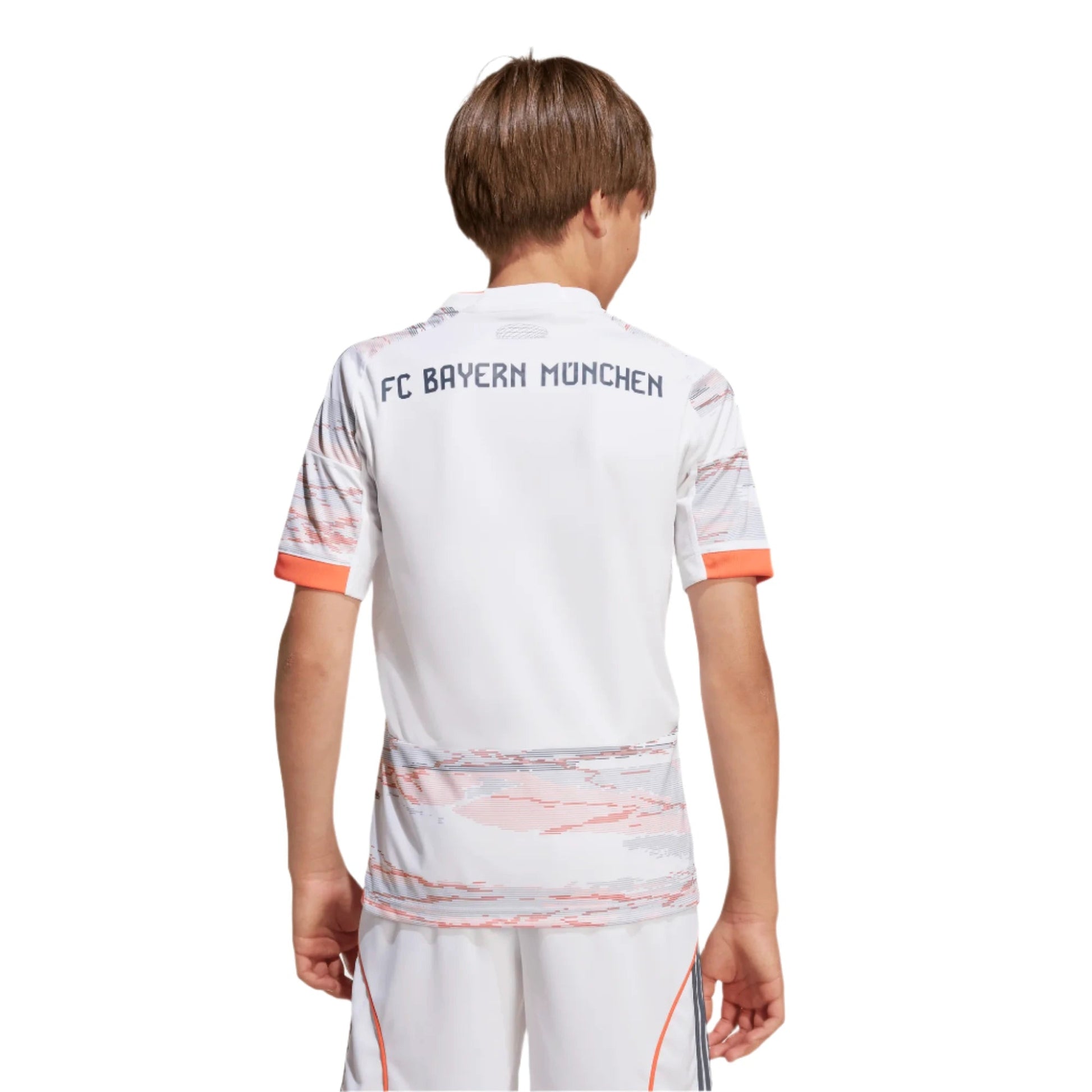 adidas 2025-26 Bayern Munich Youth Stadium Away Soccer Jersey (Model - Back)