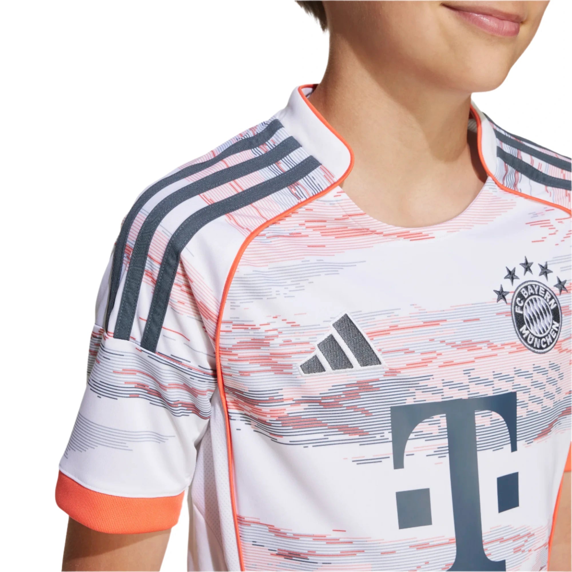 adidas 2025-26 Bayern Munich Youth Stadium Away Soccer Jersey (Detail 1)