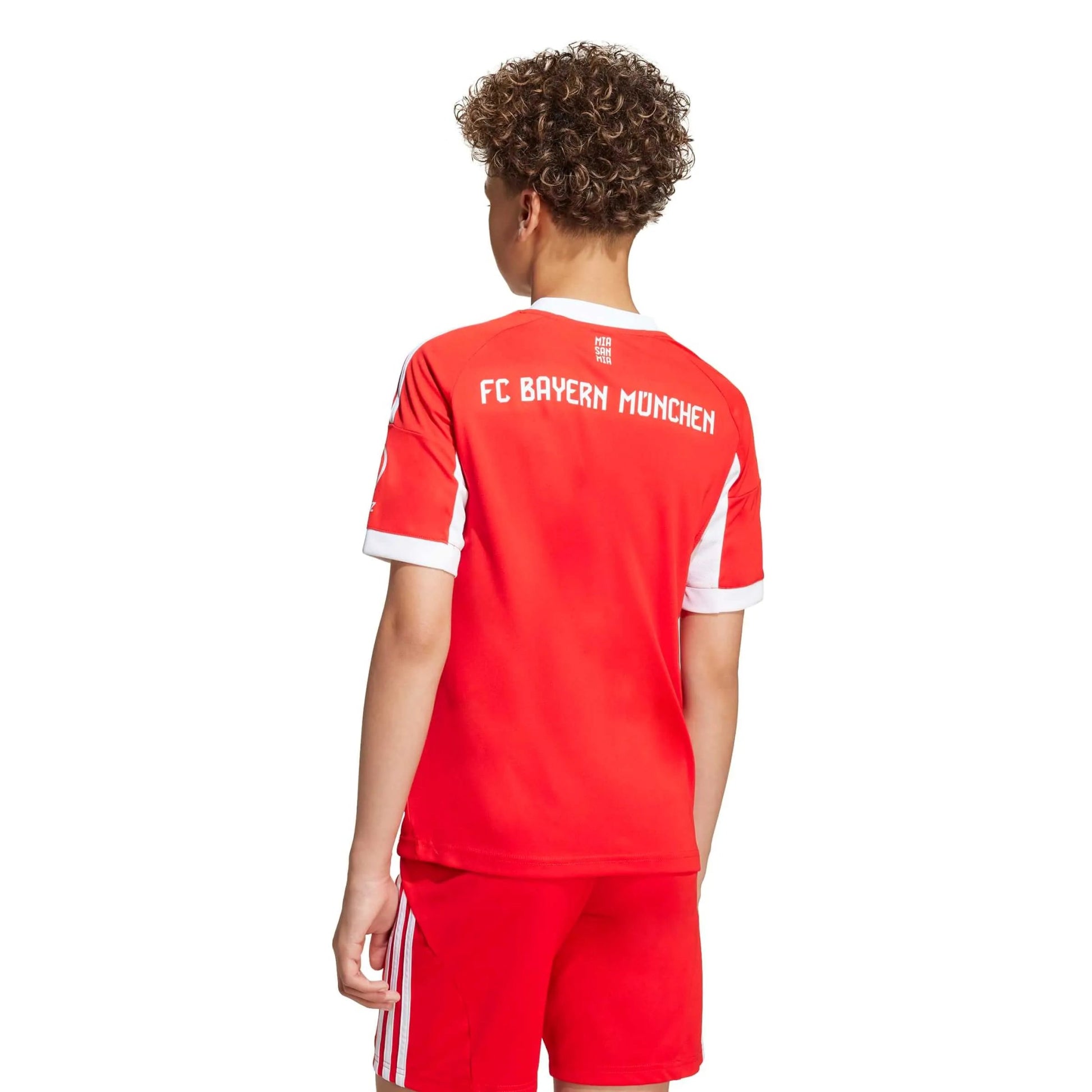 adidas 2025-26 Bayern Munich Youth Stadium Home Soccer Jersey (Model - Back)