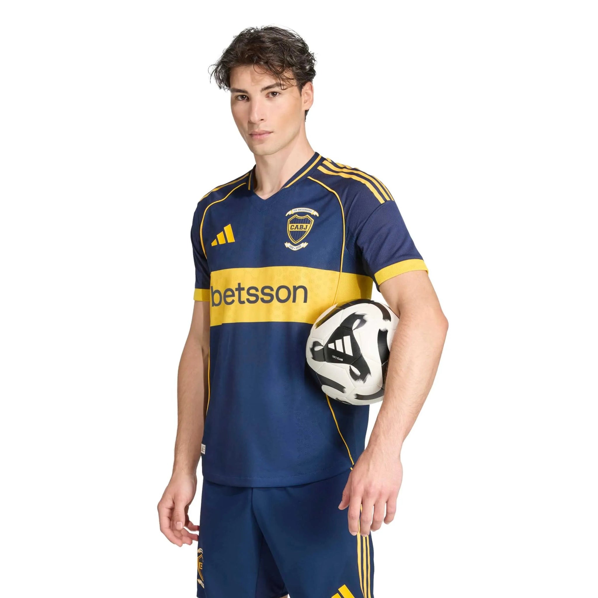 adidas 2025-26 Boca Juniors Men's Authentic Home Soccer Jersey (Model - Front)