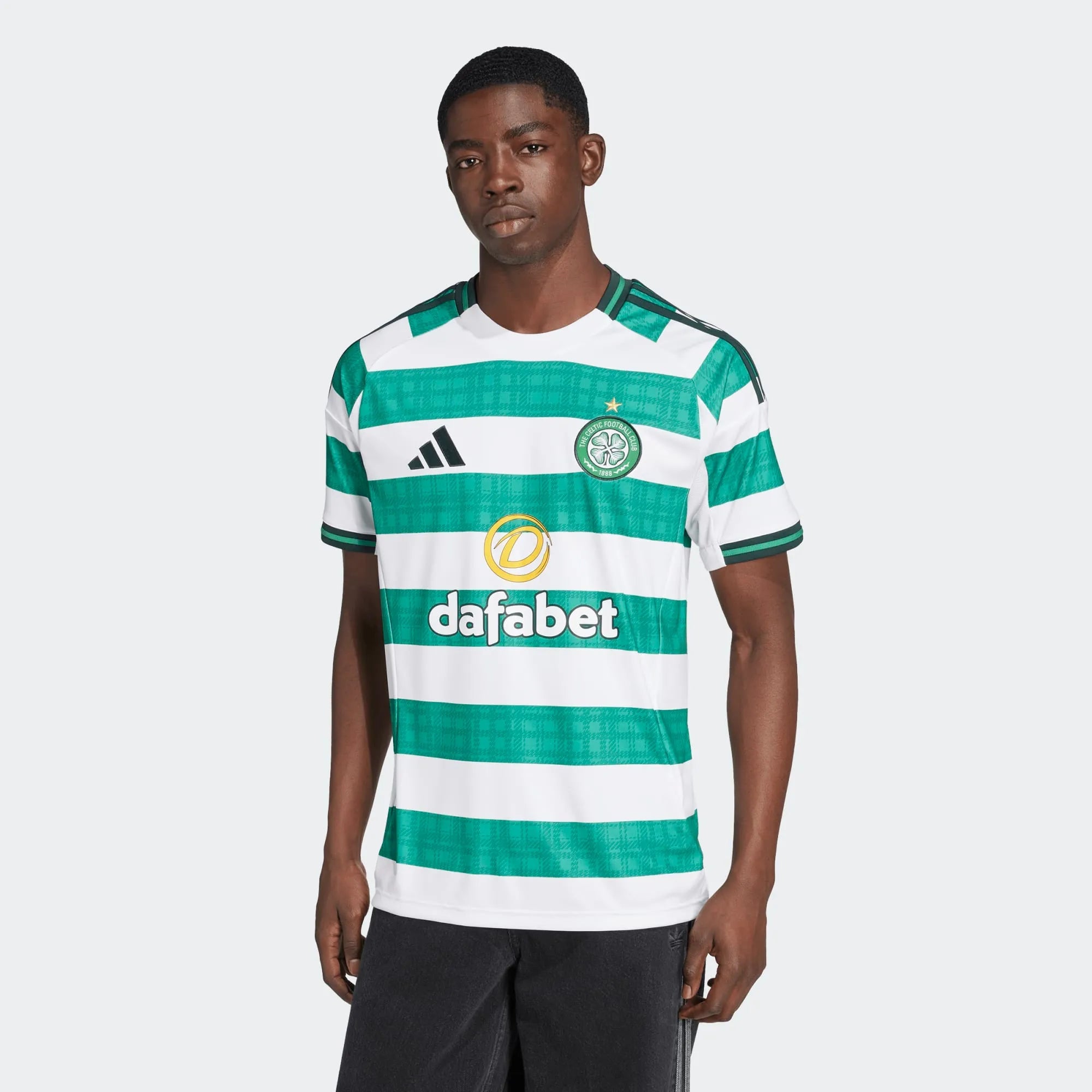 adidas 2025-26 Celtic Men's Stadium Home Soccer Jersey (Model - Front)