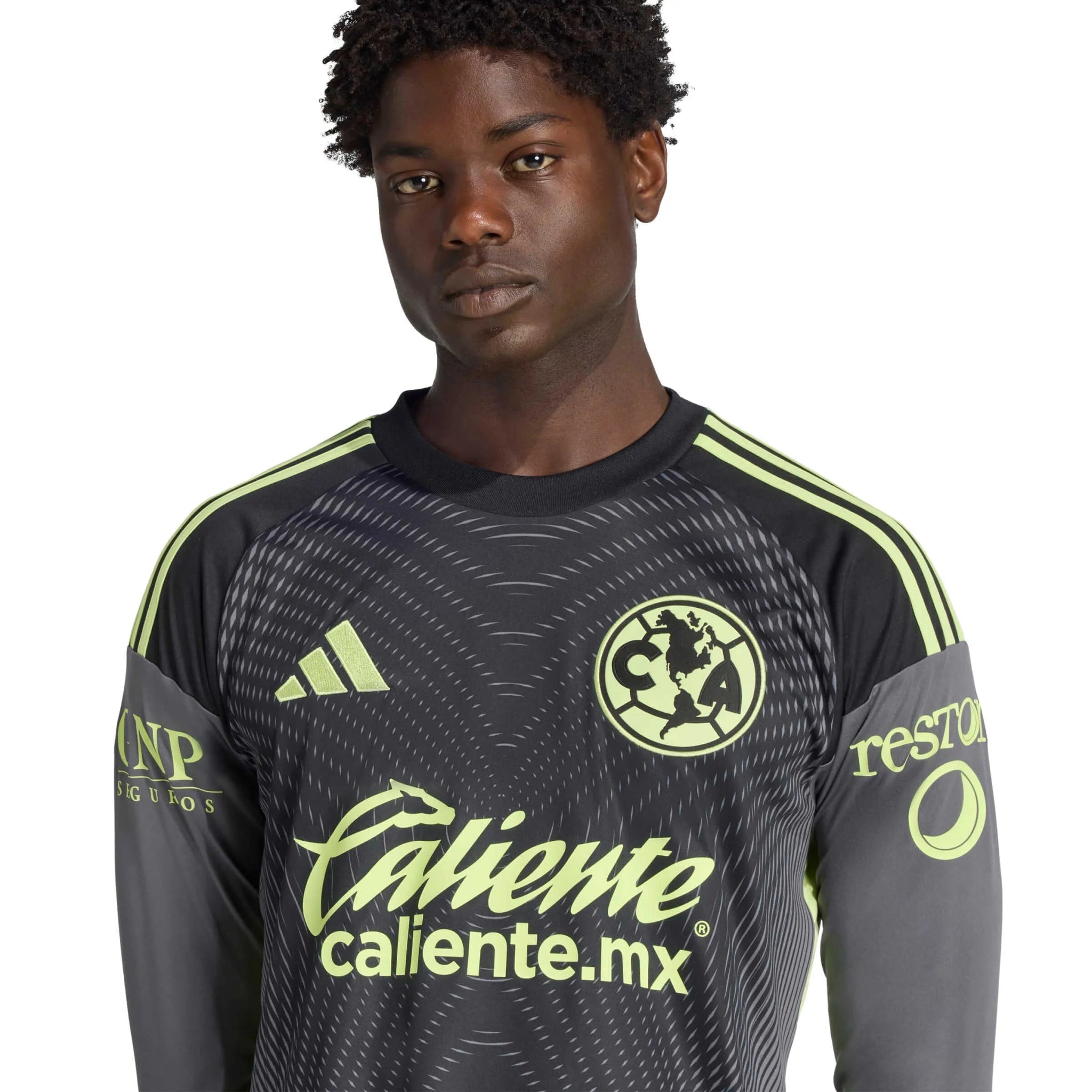 adidas 2025-26 Club America Men's Goalkeeper Long-Sleeve Soccer Jersey (Detail 1)
