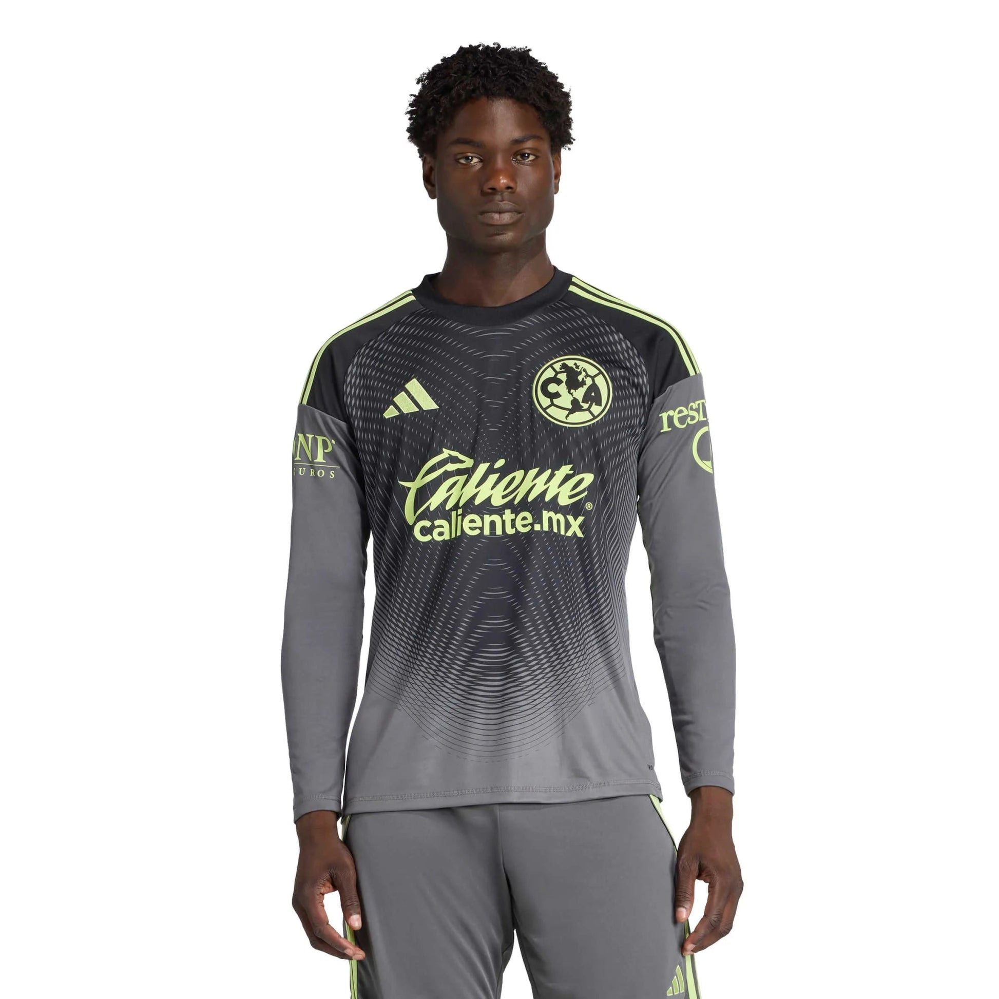 adidas 2025-26 Club America Men's Goalkeeper Long-Sleeve Soccer Jersey (Model - Front)