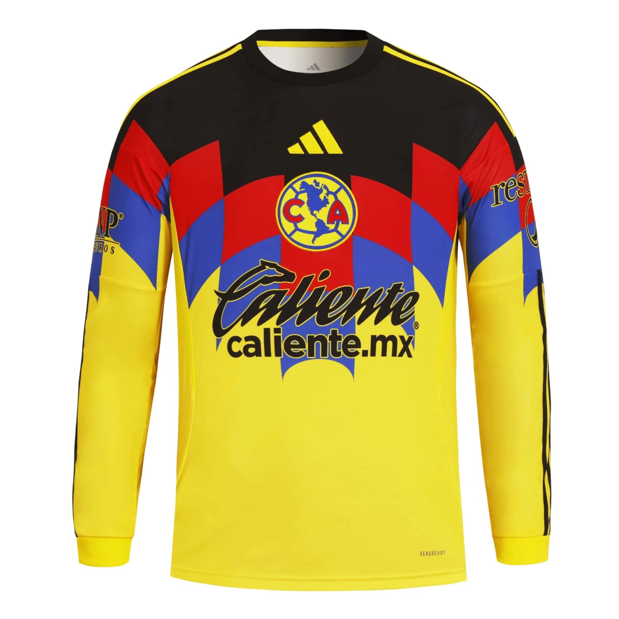 adidas 2025-26 Club America Men's Stadium Home Long-Sleeve Soccer Jersey (Front)
