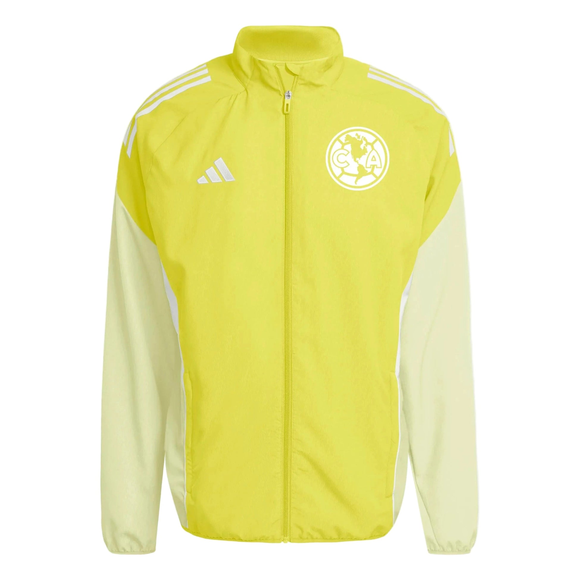 adidas 2025-26 Club America Men's Tiro 25 Competition Presentation Jacket Team Yellow (Front)