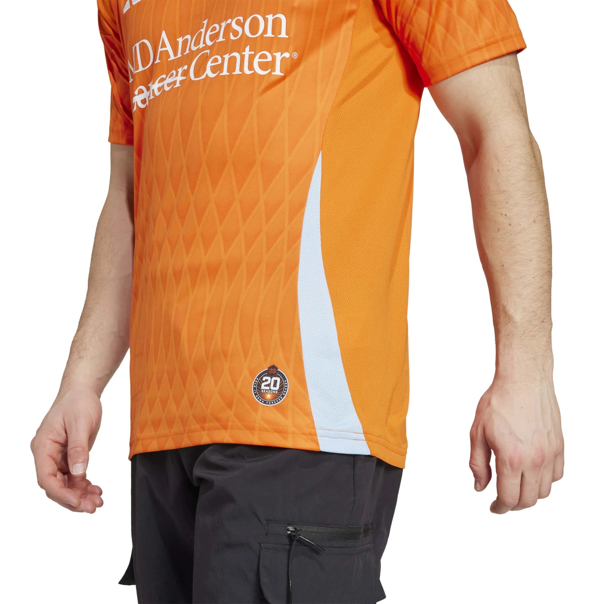 adidas 2025-26 Houston Dynamo Men's Stadium Home Soccer Jersey (Detail 2)