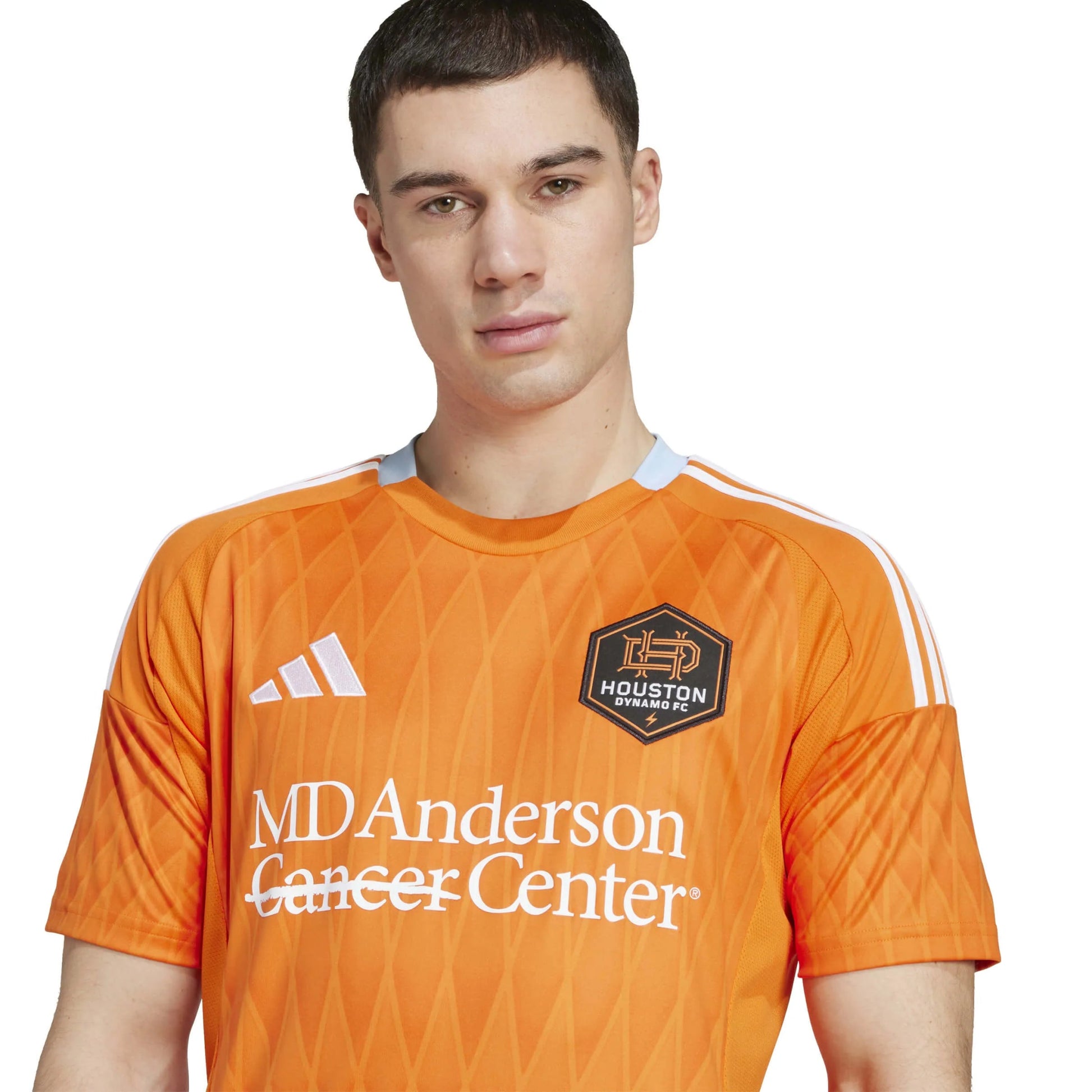adidas 2025-26 Houston Dynamo Men's Stadium Home Soccer Jersey (Detail 1)