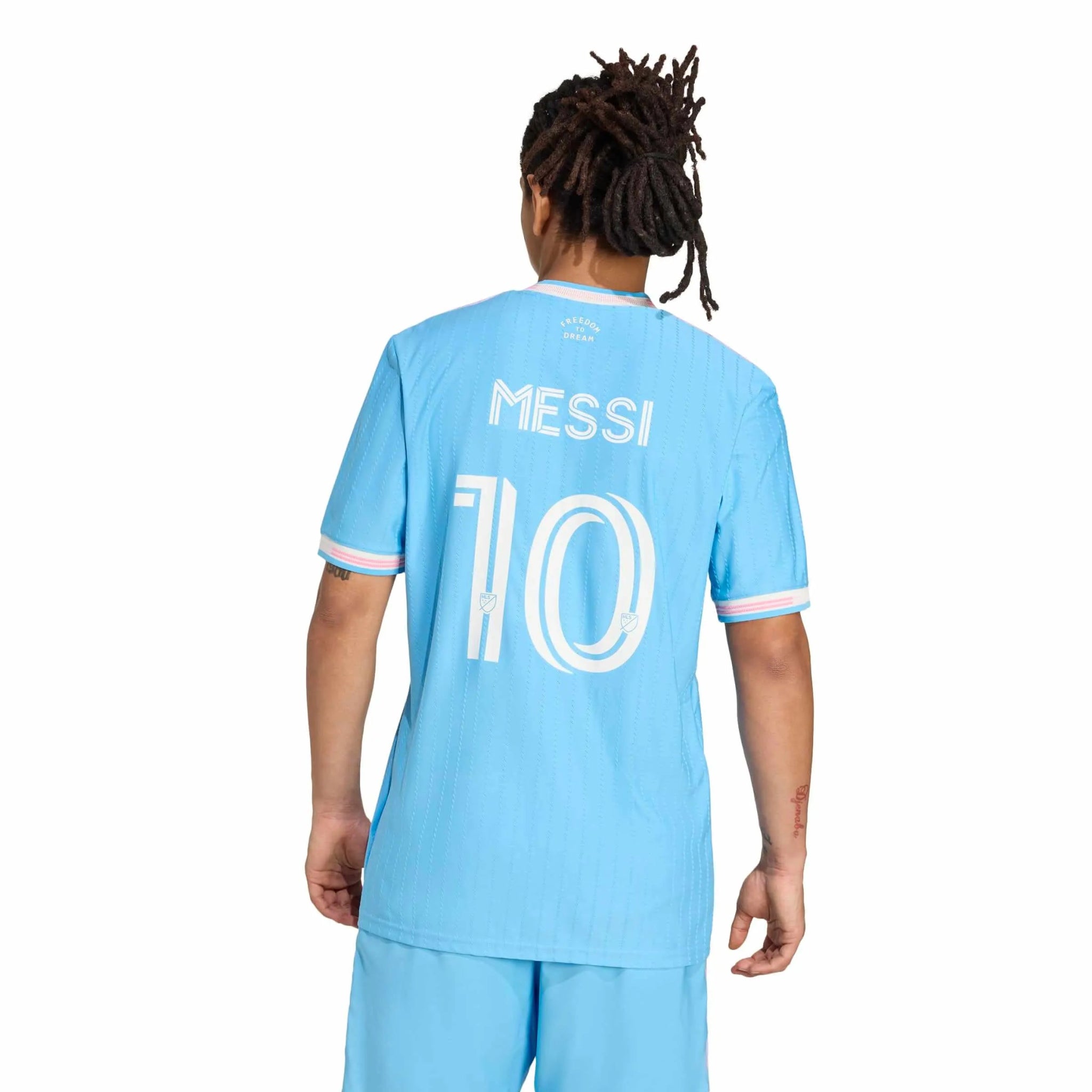 adidas 2025-26 Inter Miami Men's Authentic Third Messi #10 Soccer Jersey (Model - Back)