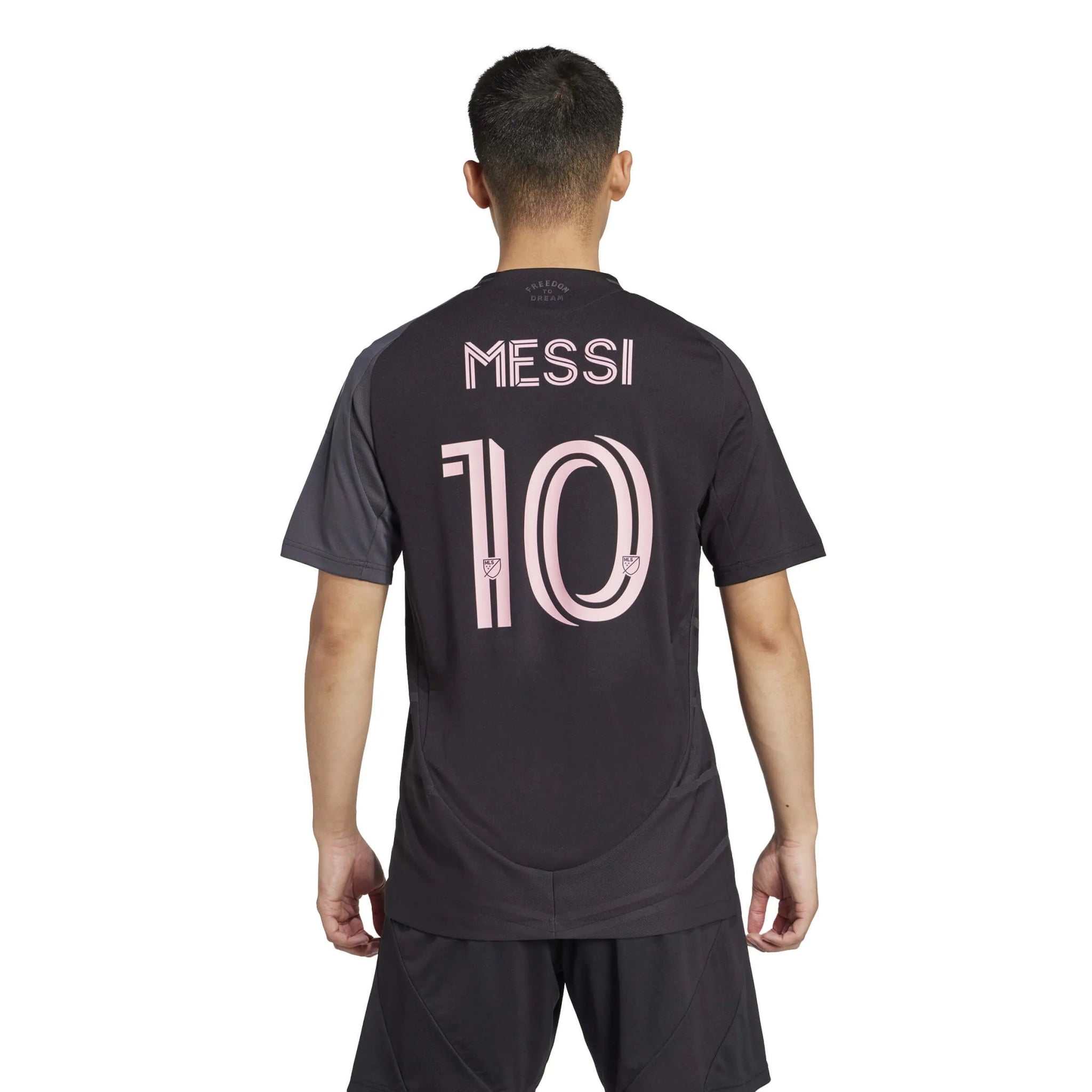 adidas 2025-26 Inter Miami Men's Messi #10 Authentic Away Jersey (Model - Back)
