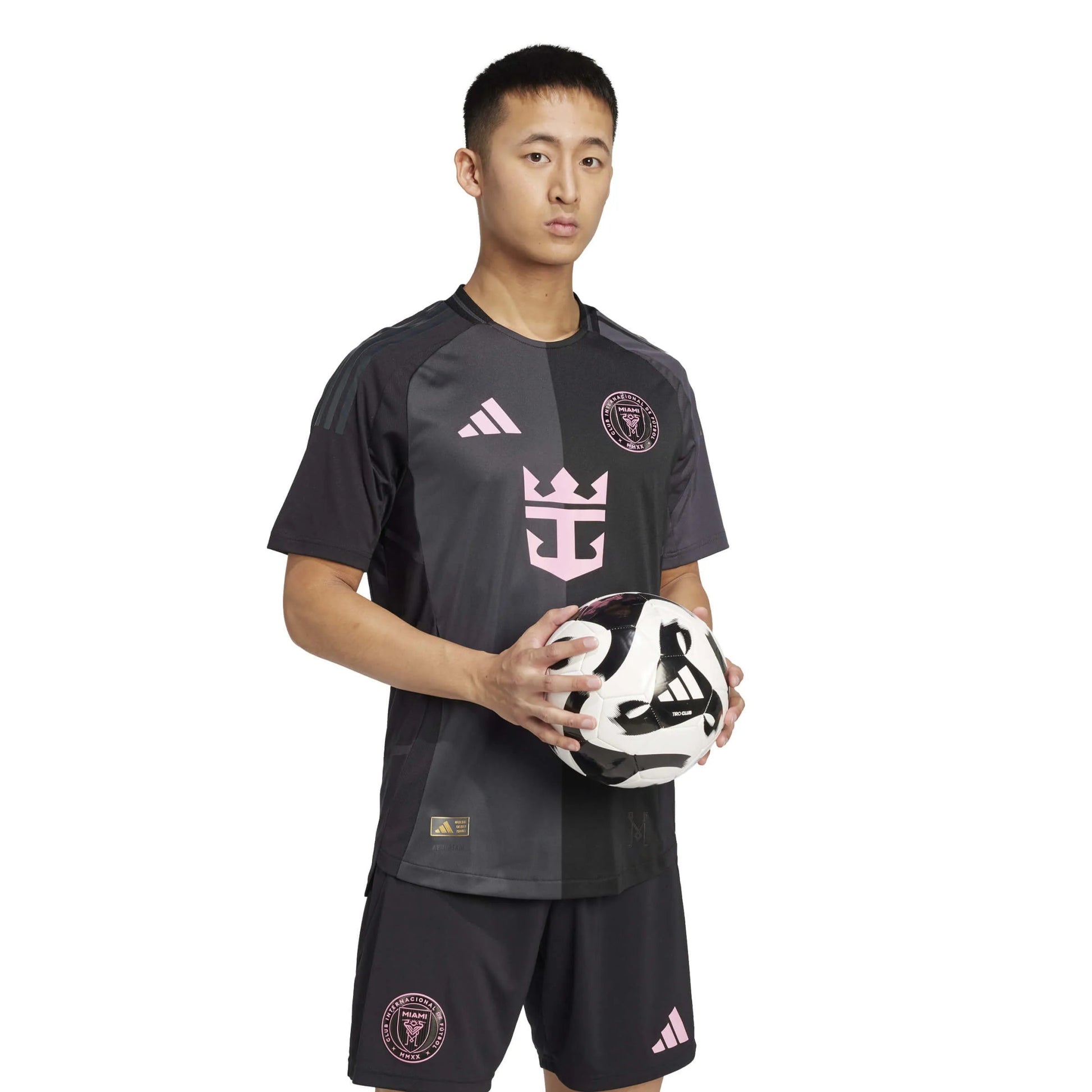 adidas 2025-26 Inter Miami Men's Messi #10 Authentic Away Jersey (Model - Side)