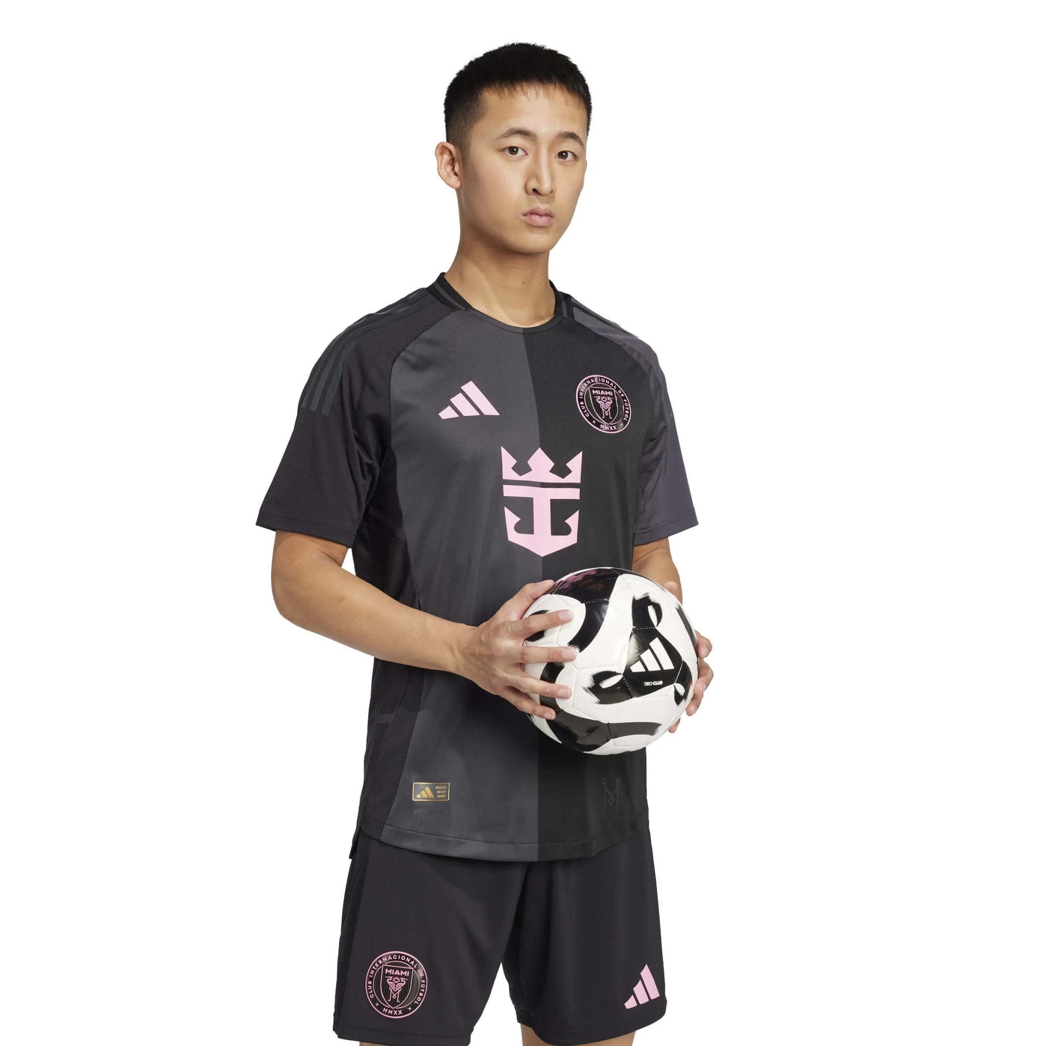 adidas 2025-26 Inter Miami Men's Messi #10 Authentic Away Jersey (Model - Side)