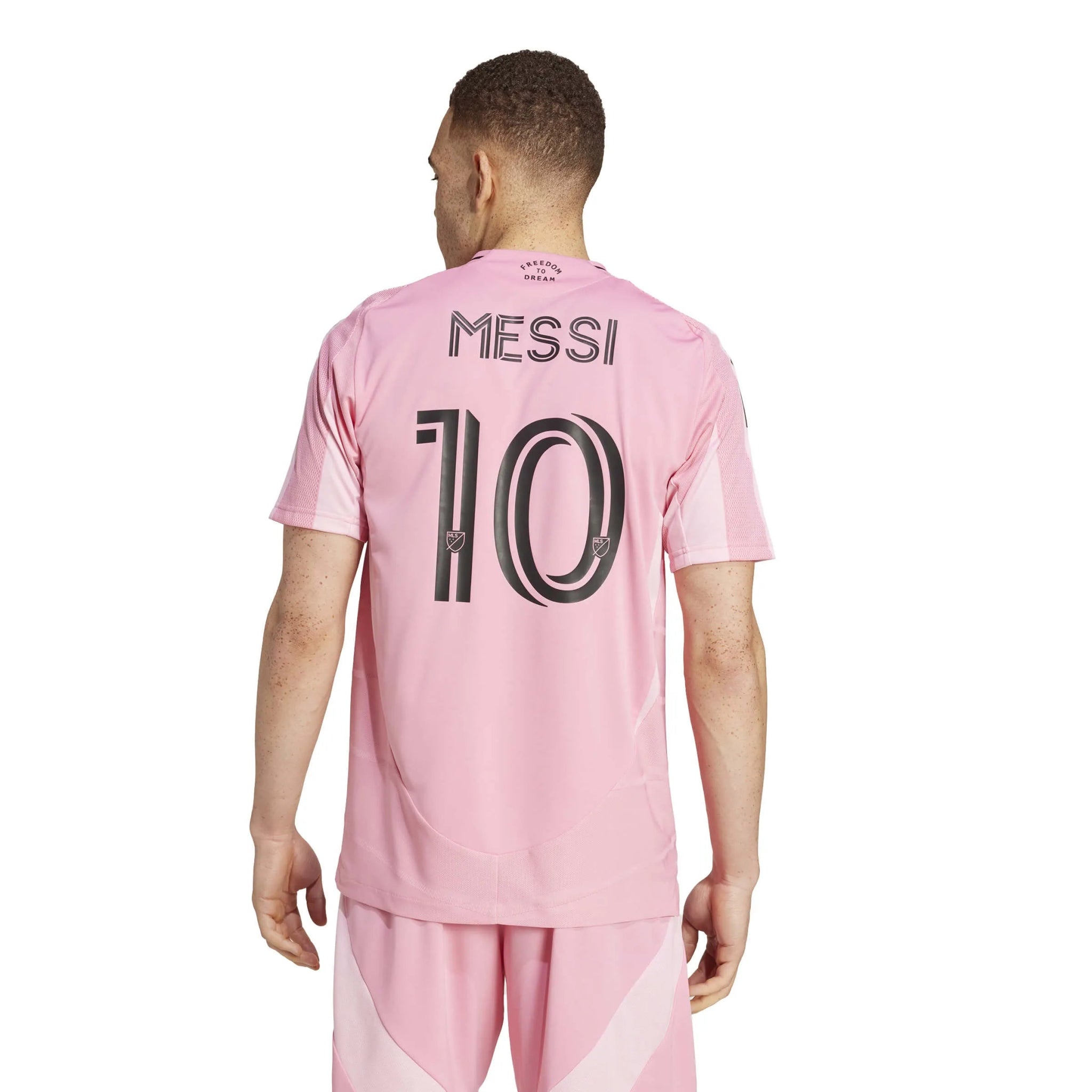 adidas 2025-26 Inter Miami Men's Messi #10 Authentic Home Soccer Jersey (Model - Back)