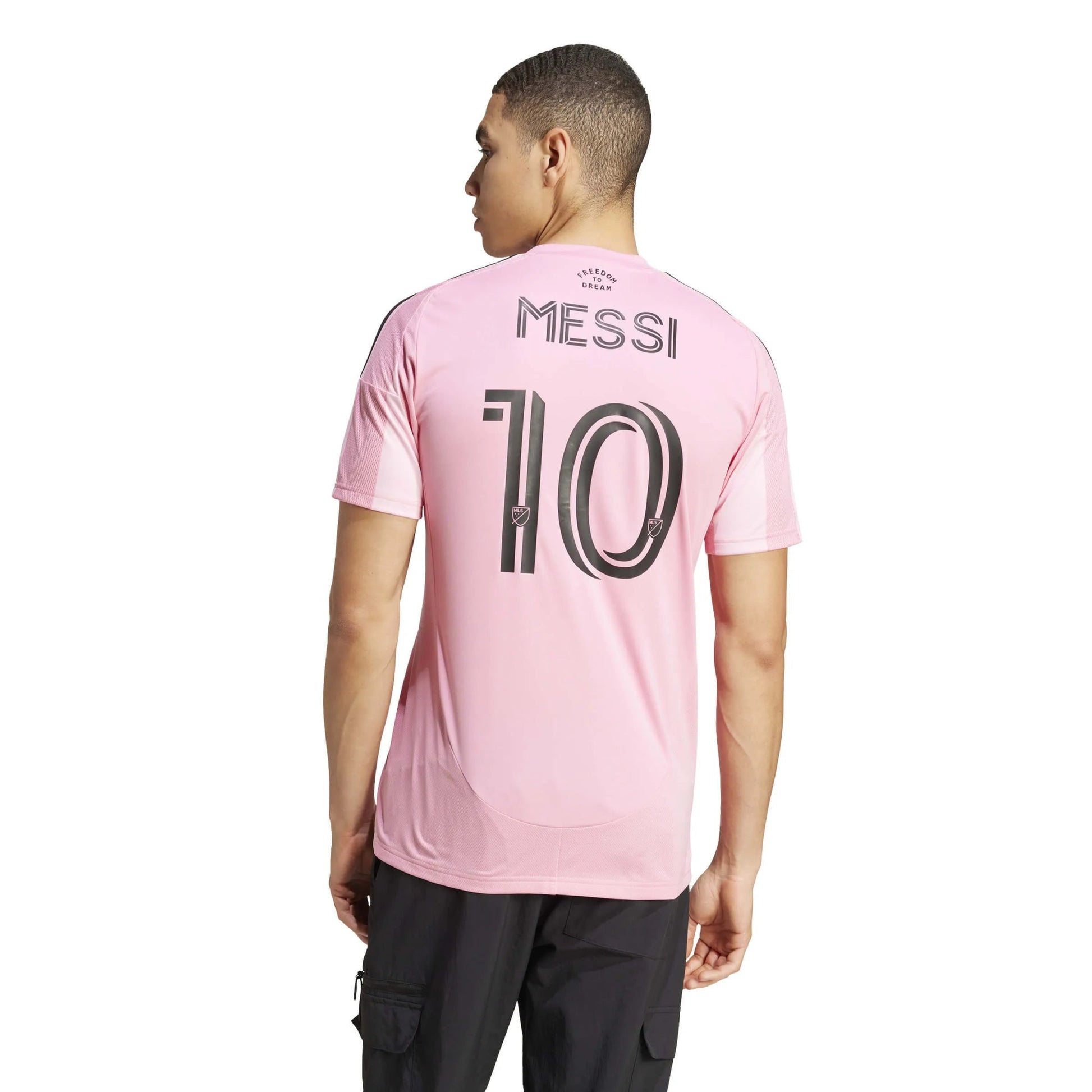adidas 2025-26 Inter Miami Men's Messi #10 Stadium Home Soccer Jersey (Model - Back)