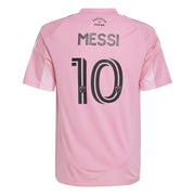 adidas 2025-26 Inter Miami Youth Messi #10 Stadium Home Soccer Jersey (Back)