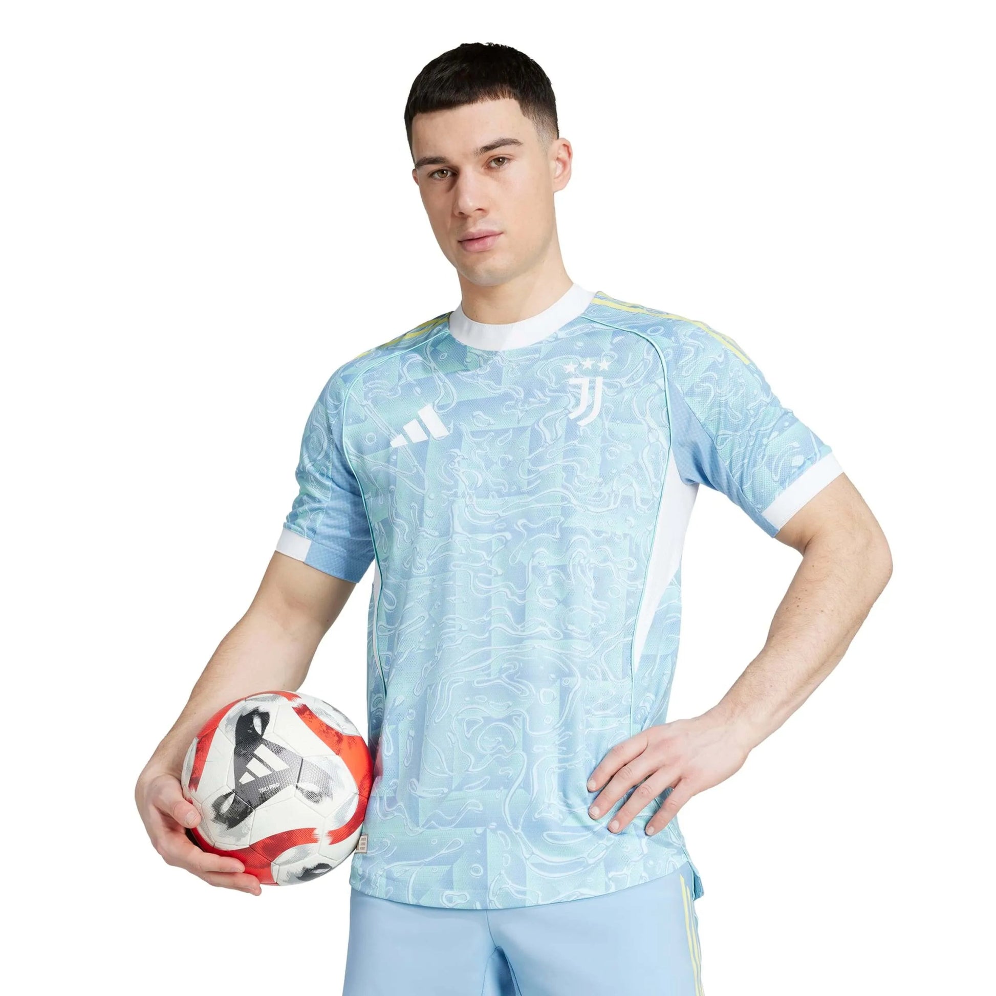 adidas 2025-26 Juventus Men's Authentic Away Soccer Jersey (Model - Front)