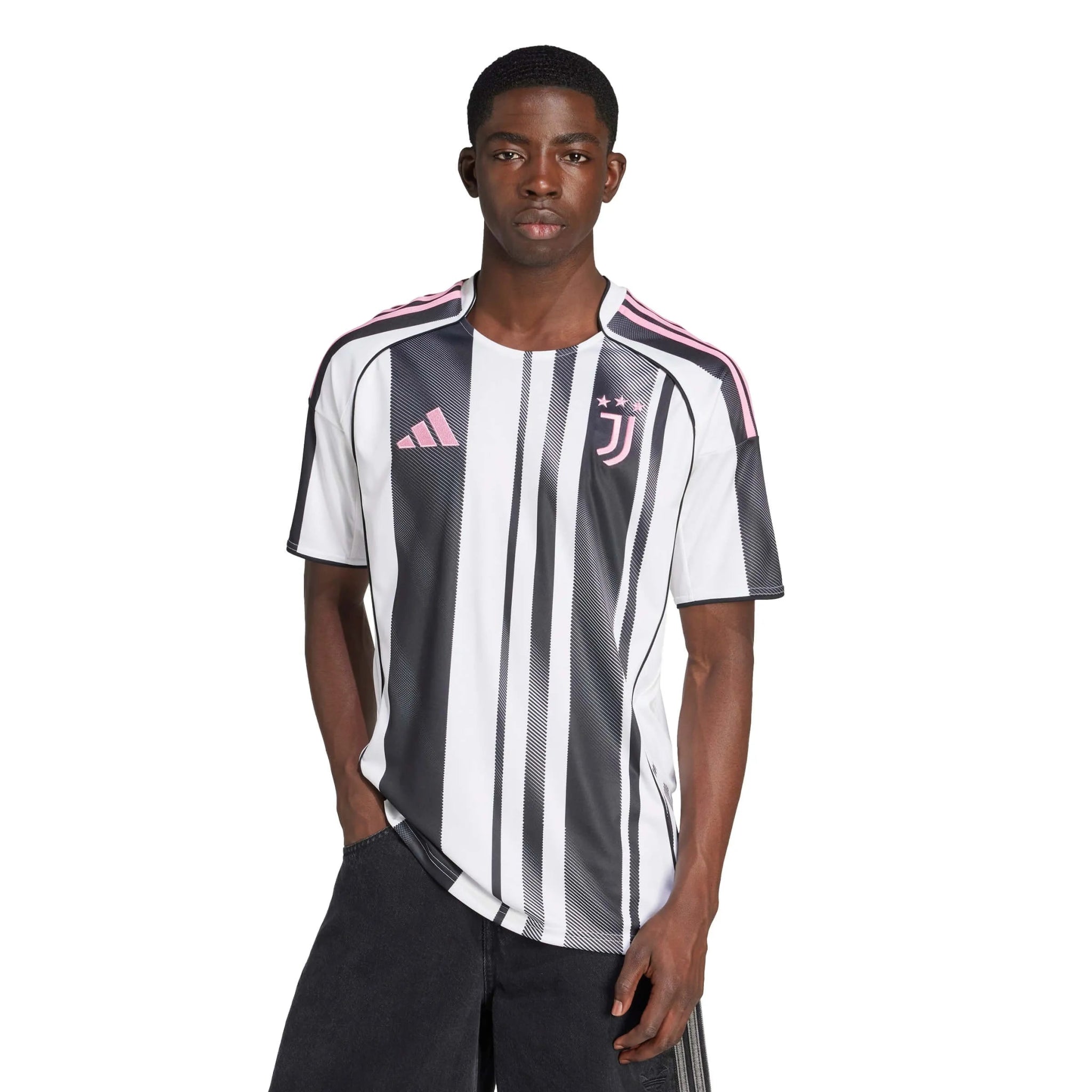 adidas 2025-26 Juventus Men's Home Soccer Jersey (Model - Front)