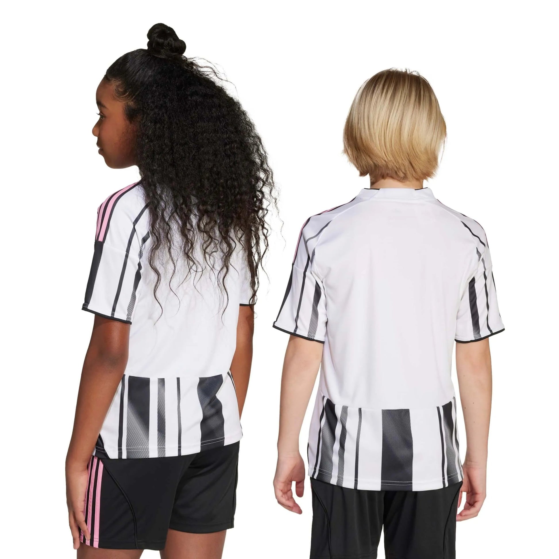 adidas 2025-26 Juventus Youth Home Soccer Jersey (Models - Back)
