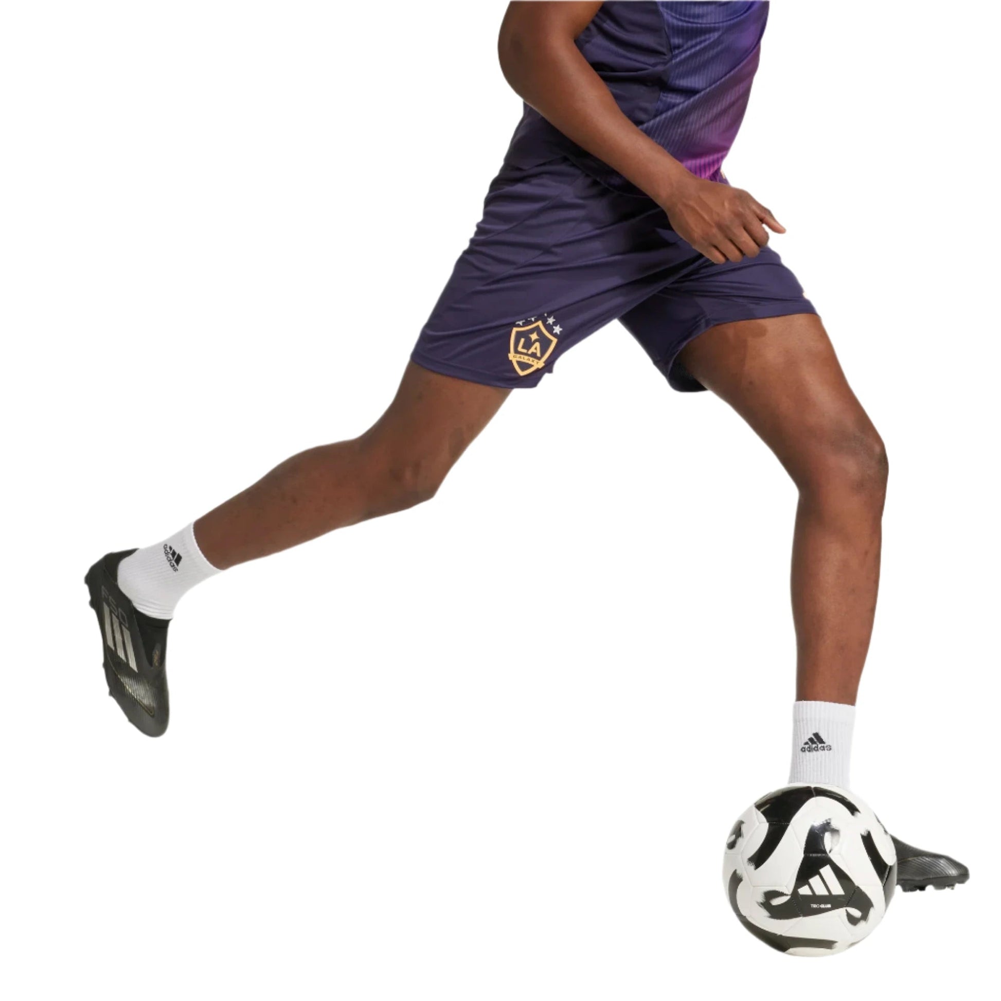 adidas 2025-26 LA Galaxy Men's Authentic Away Shorts (Model - Side)