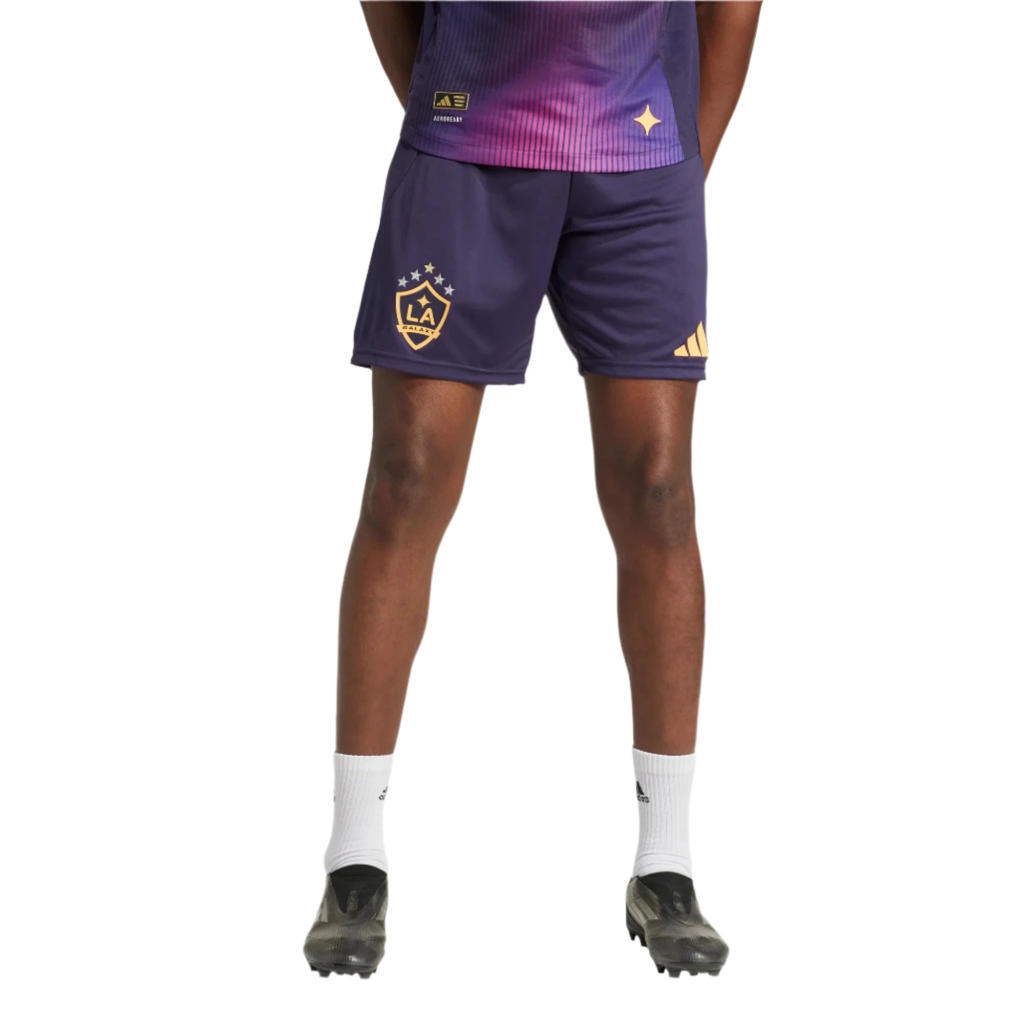 adidas 2025-26 LA Galaxy Men's Authentic Away Shorts (Model - Front)