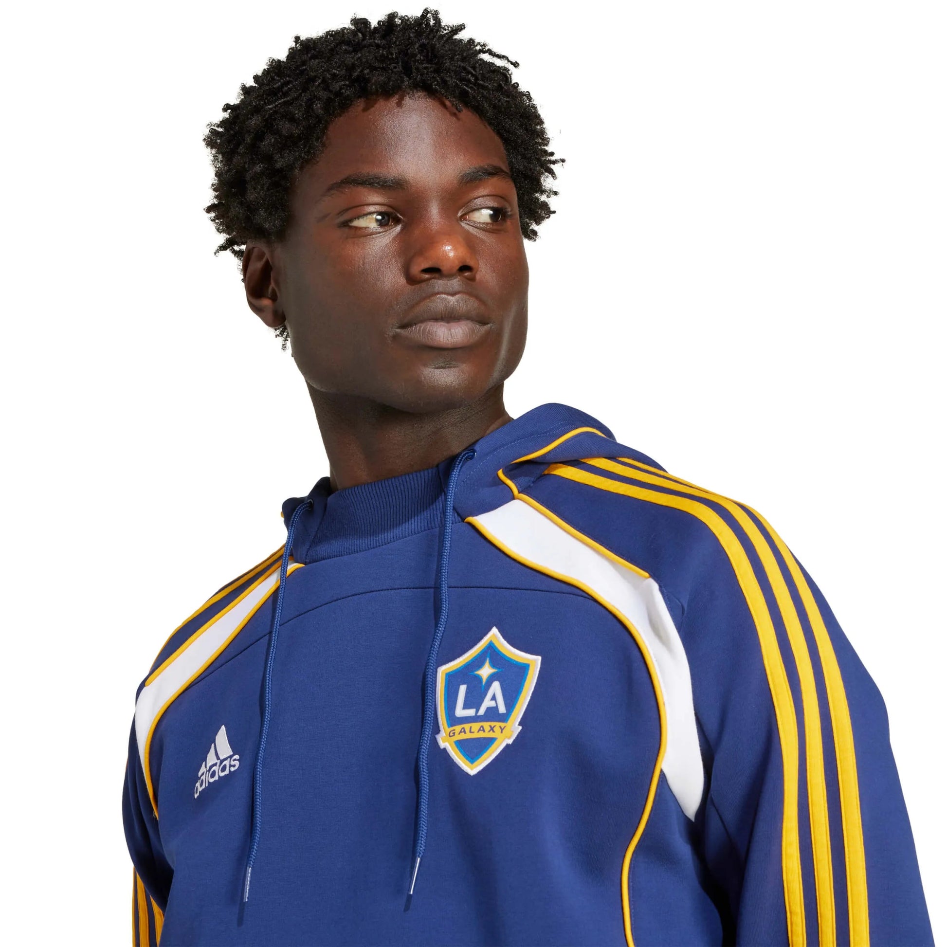 adidas 2025-26 LA Galaxy Men's Travel Hoodie (Detail 1)