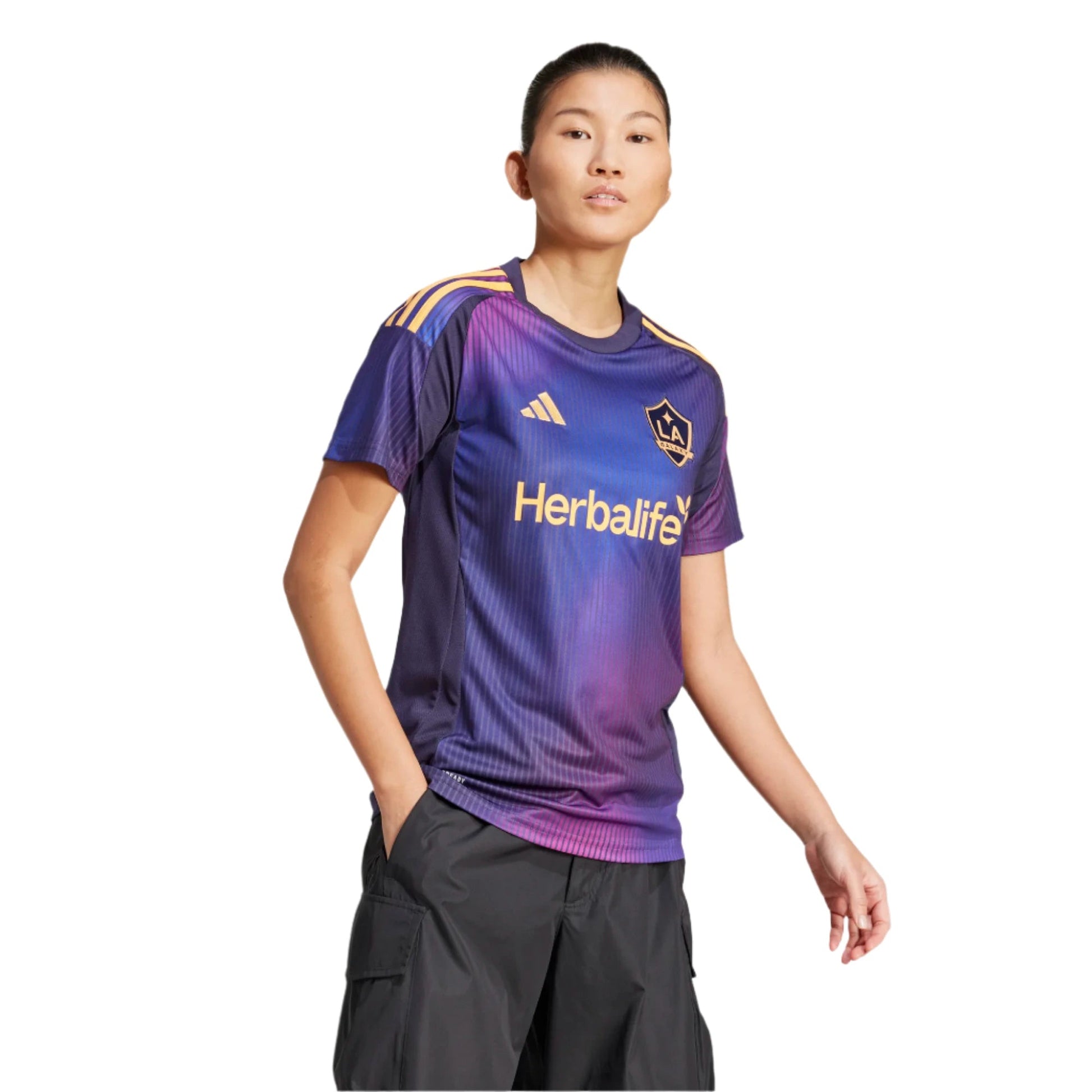 adidas 2025-26 LA Galaxy Women's Stadium Away Jersey (Model - Side)