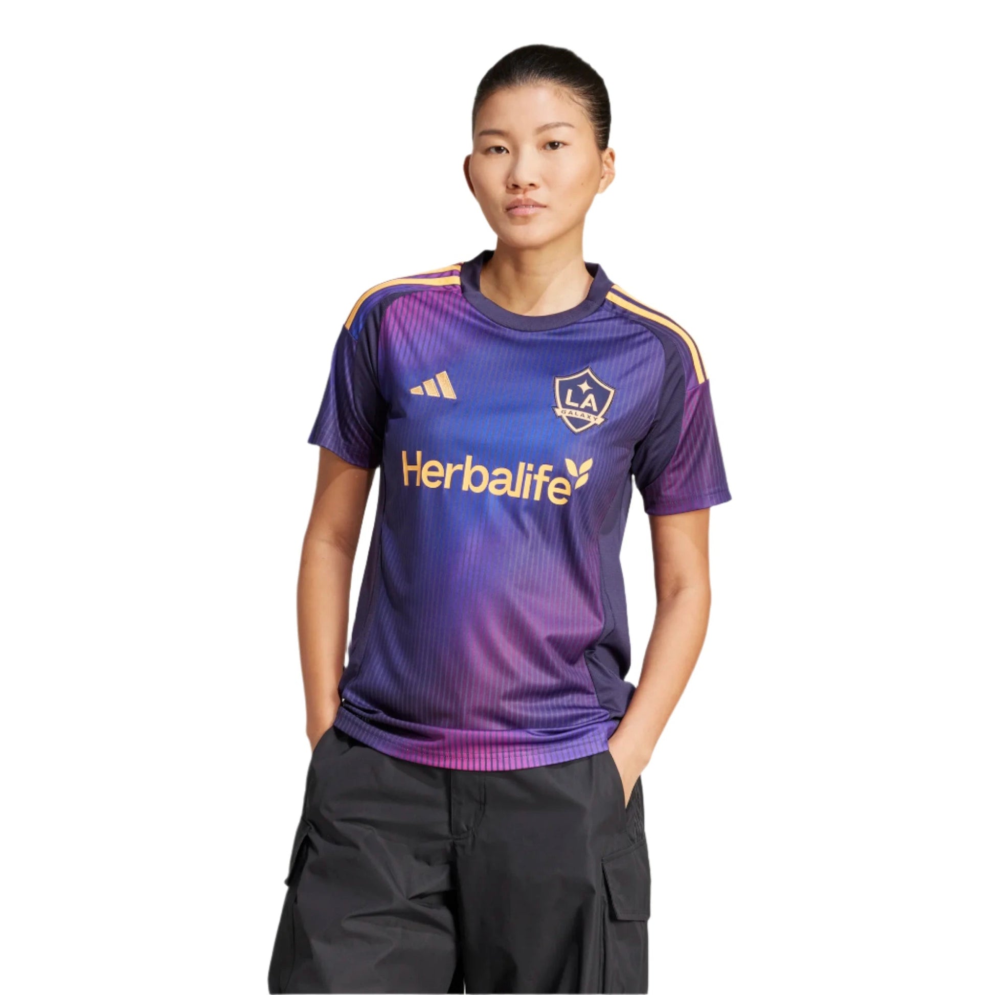 adidas 2025-26 LA Galaxy Women's Stadium Away Jersey (Model - Front)
