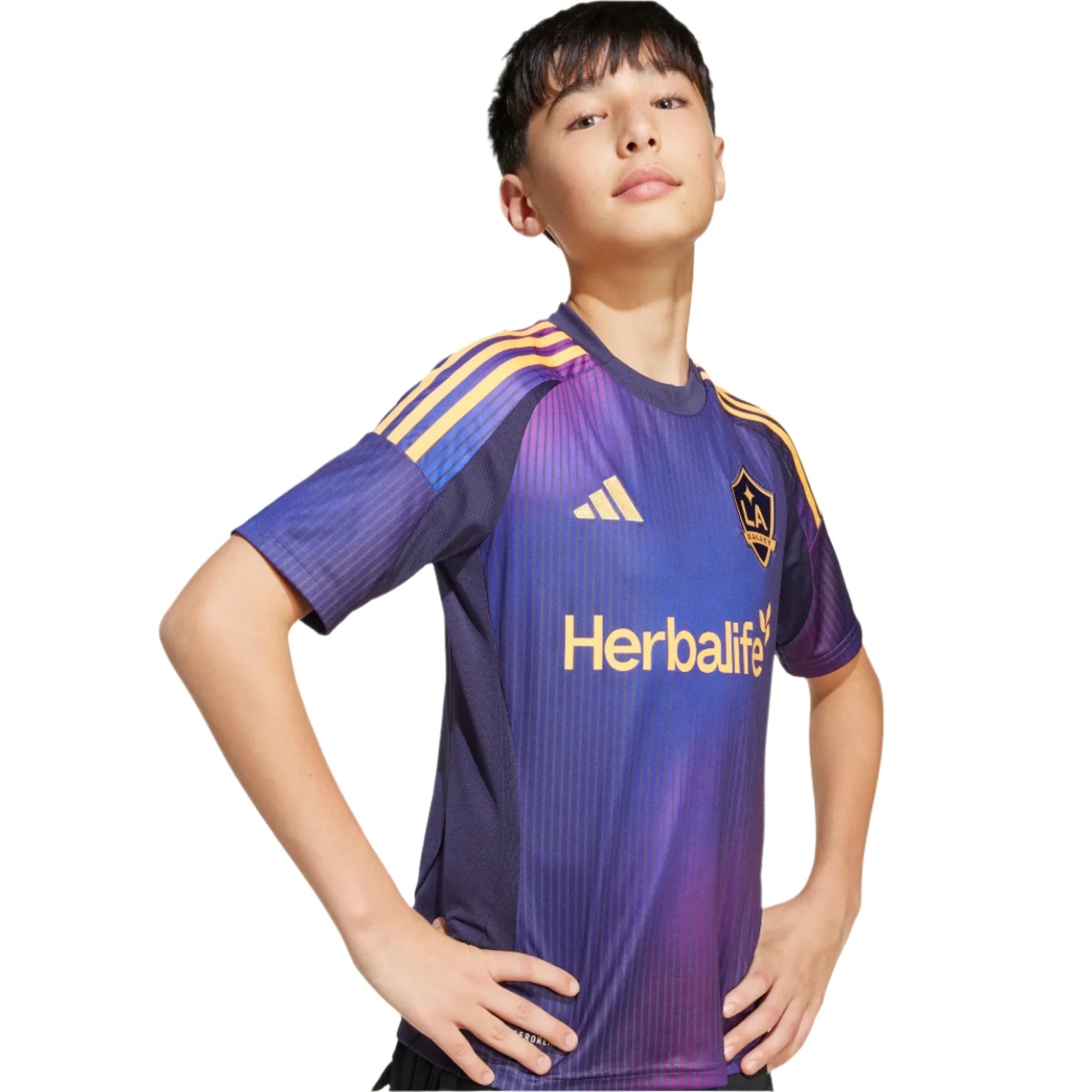 adidas 2025-26 LA Galaxy Youth Stadium Away Jersey (Detail 1)