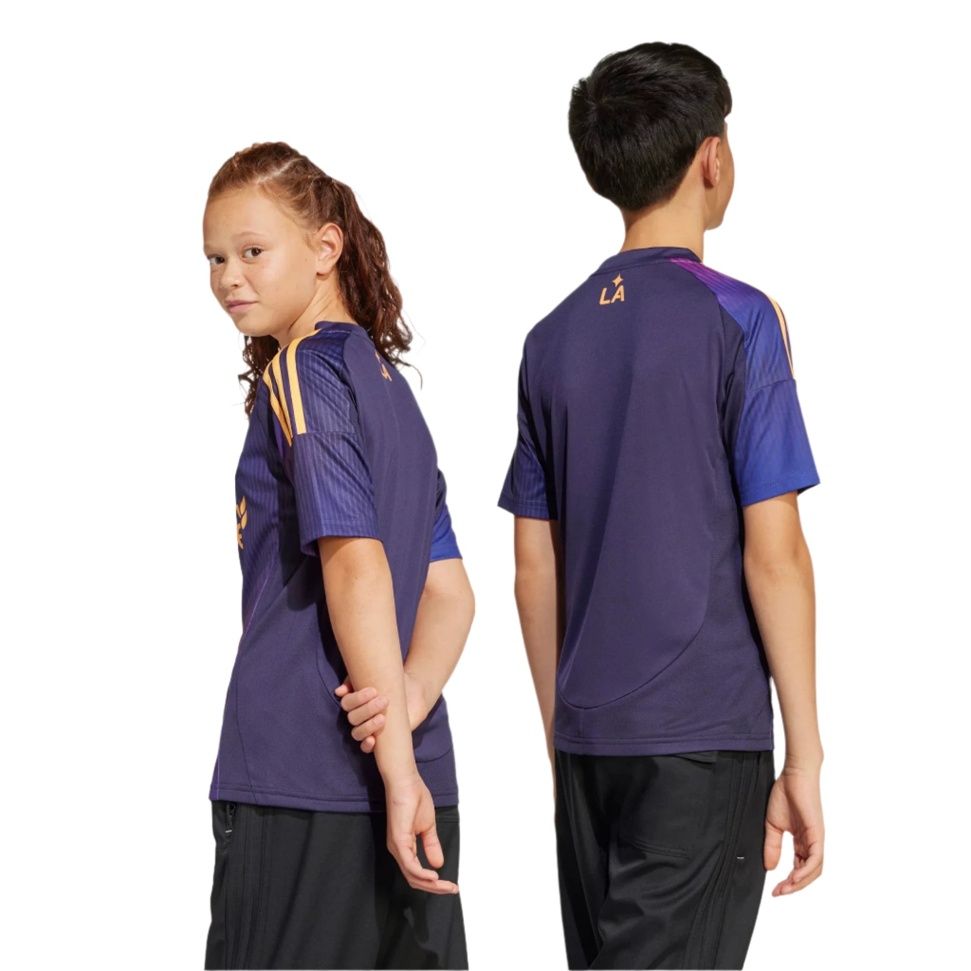 adidas 2025-26 LA Galaxy Youth Stadium Away Jersey (Models - Back)