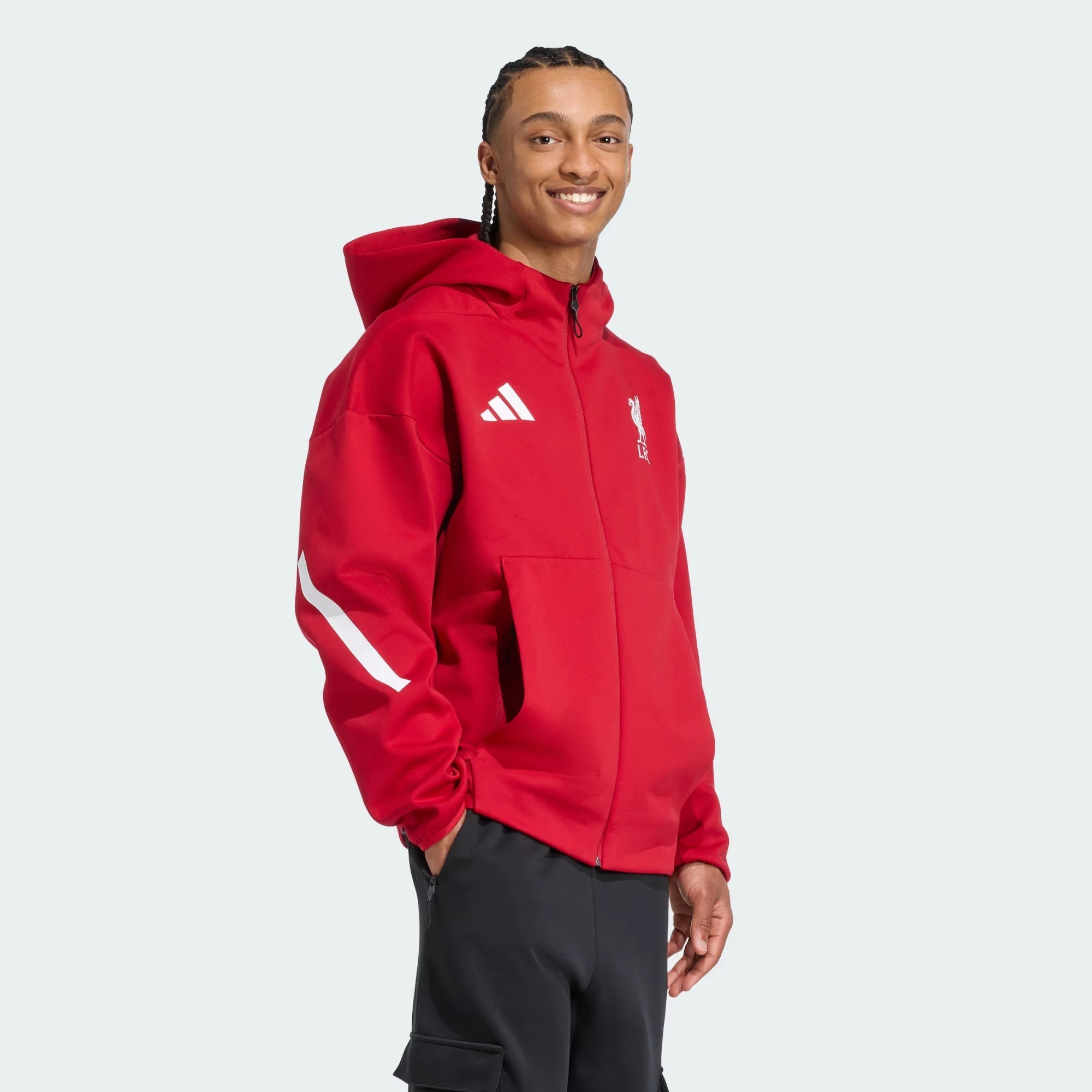 adidas 2025-26 Liverpool Mens Anthem Jacket (Model - Side)