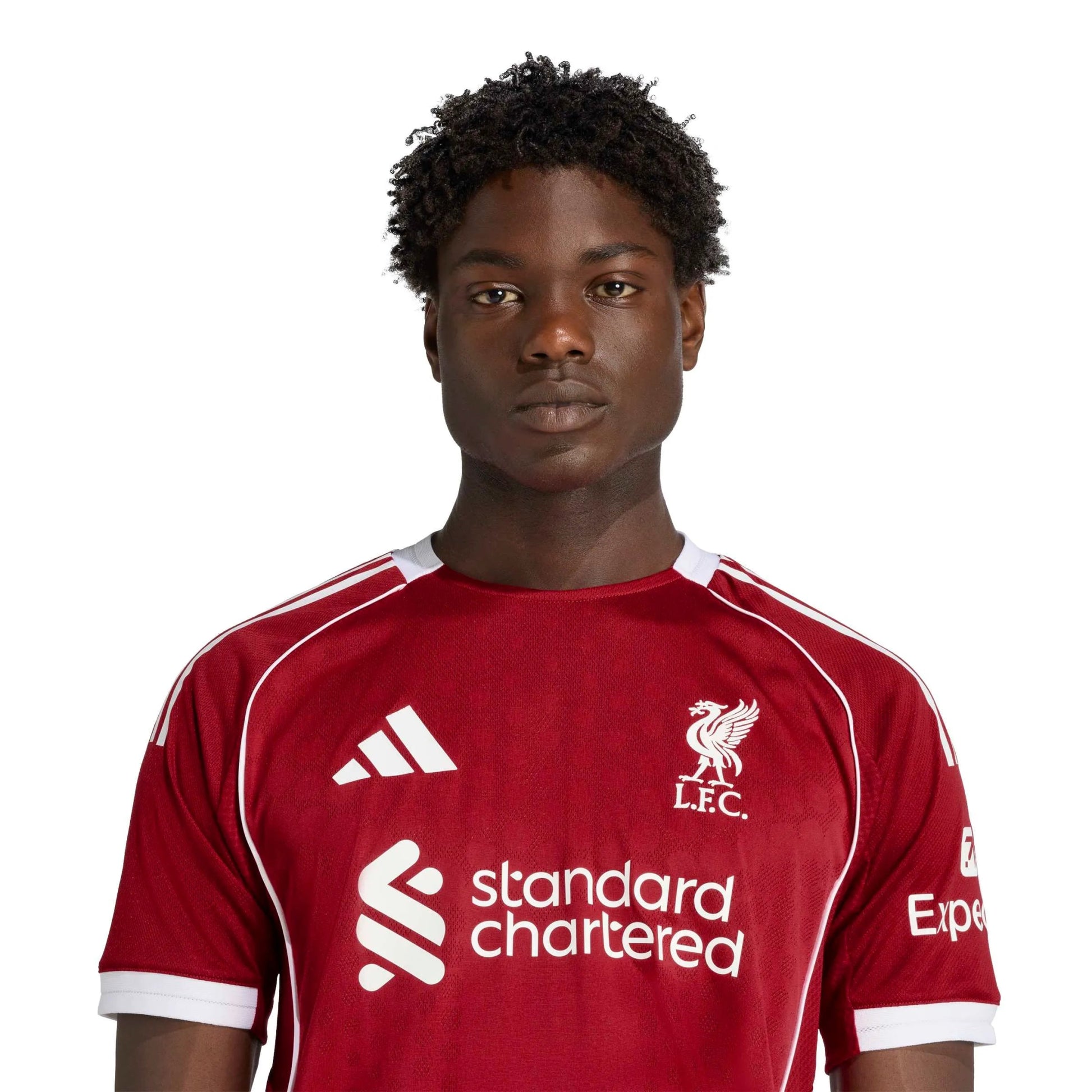 adidas 2025-26 Liverpool Men's Authentic Home Soccer Jersey (Detail 1)