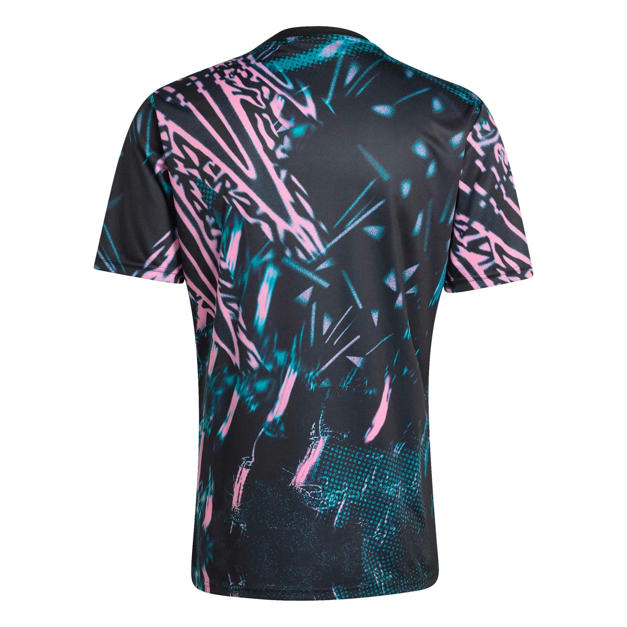 adidas 2025-26 Liverpool Men's Pre-Match Soccer Jersey Black / Eqt Green / Semi Pink Glow (Back)