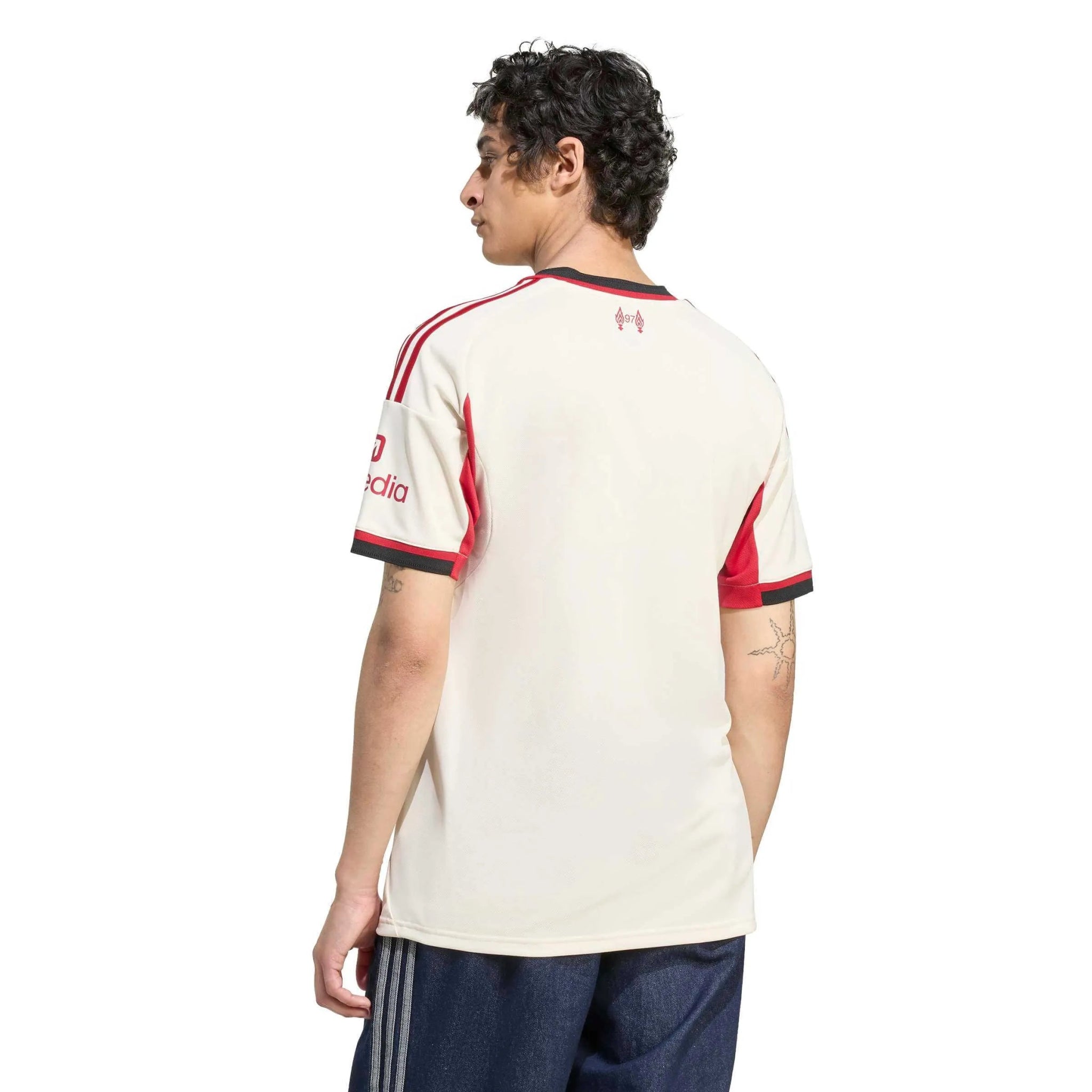 adidas 2025-26 Liverpool Men's Stadium Away Soccer Jersey (Model - Back)
