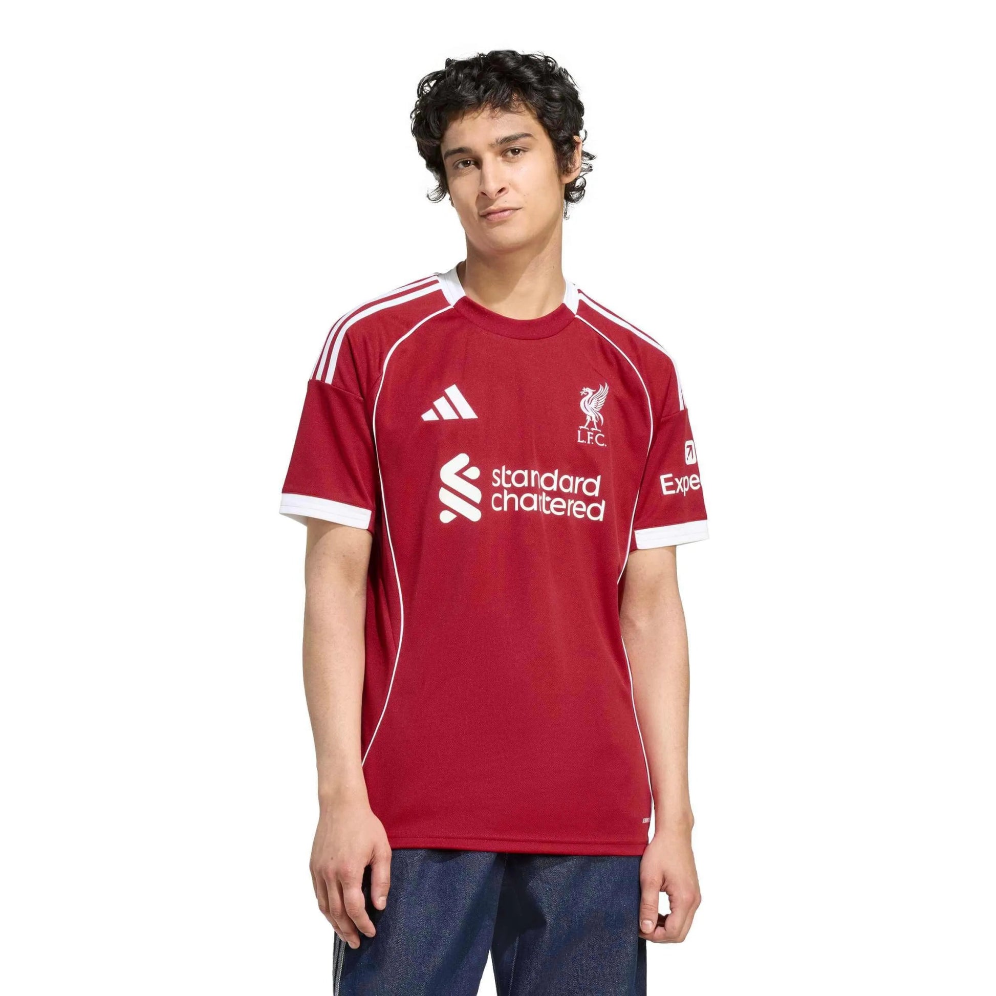 adidas 2025-26 Liverpool Men's Stadium Home Soccer Jersey (Model - Front)