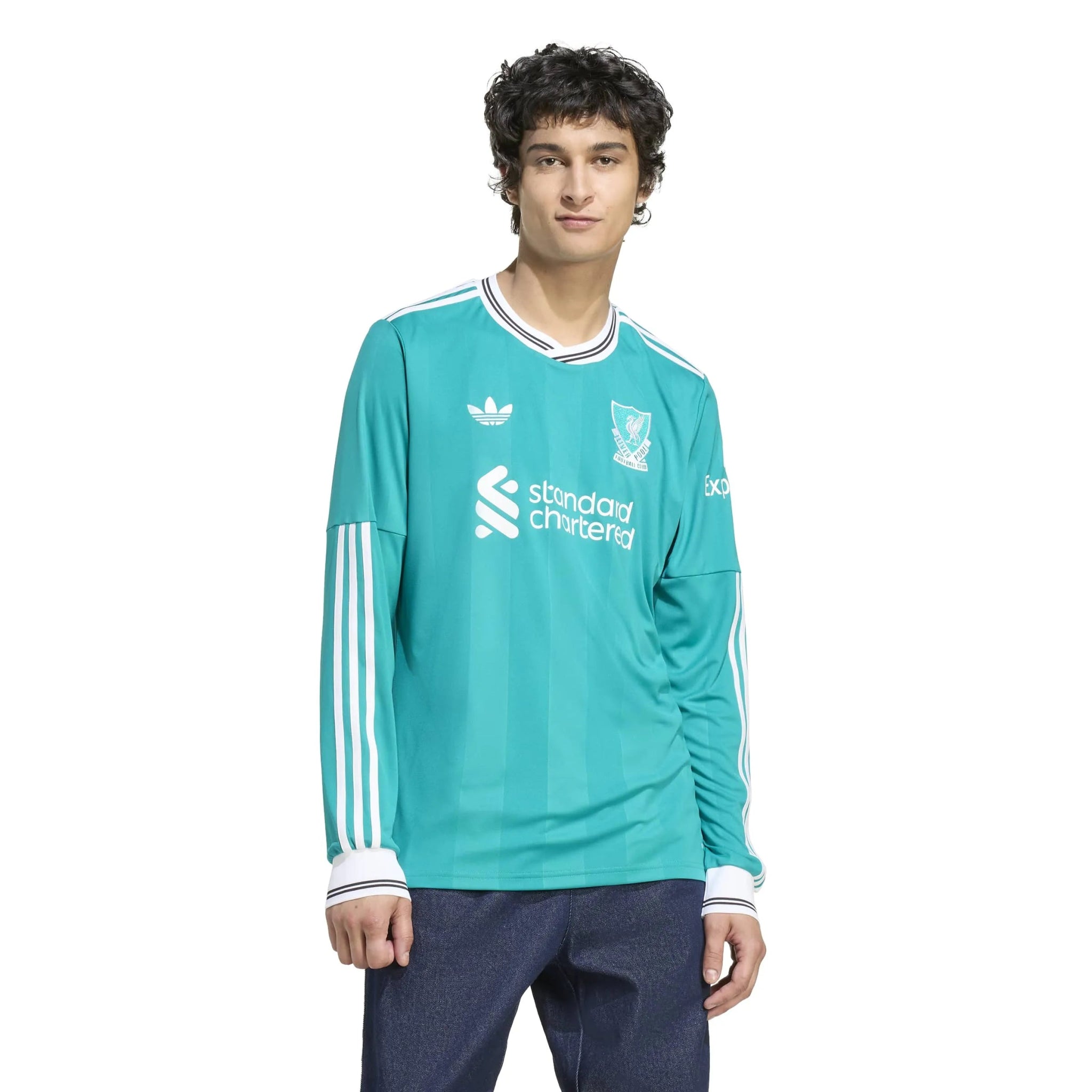 adidas 2025-26 Liverpool Men's Stadium Third Long-Sleeve Soccer Jersey