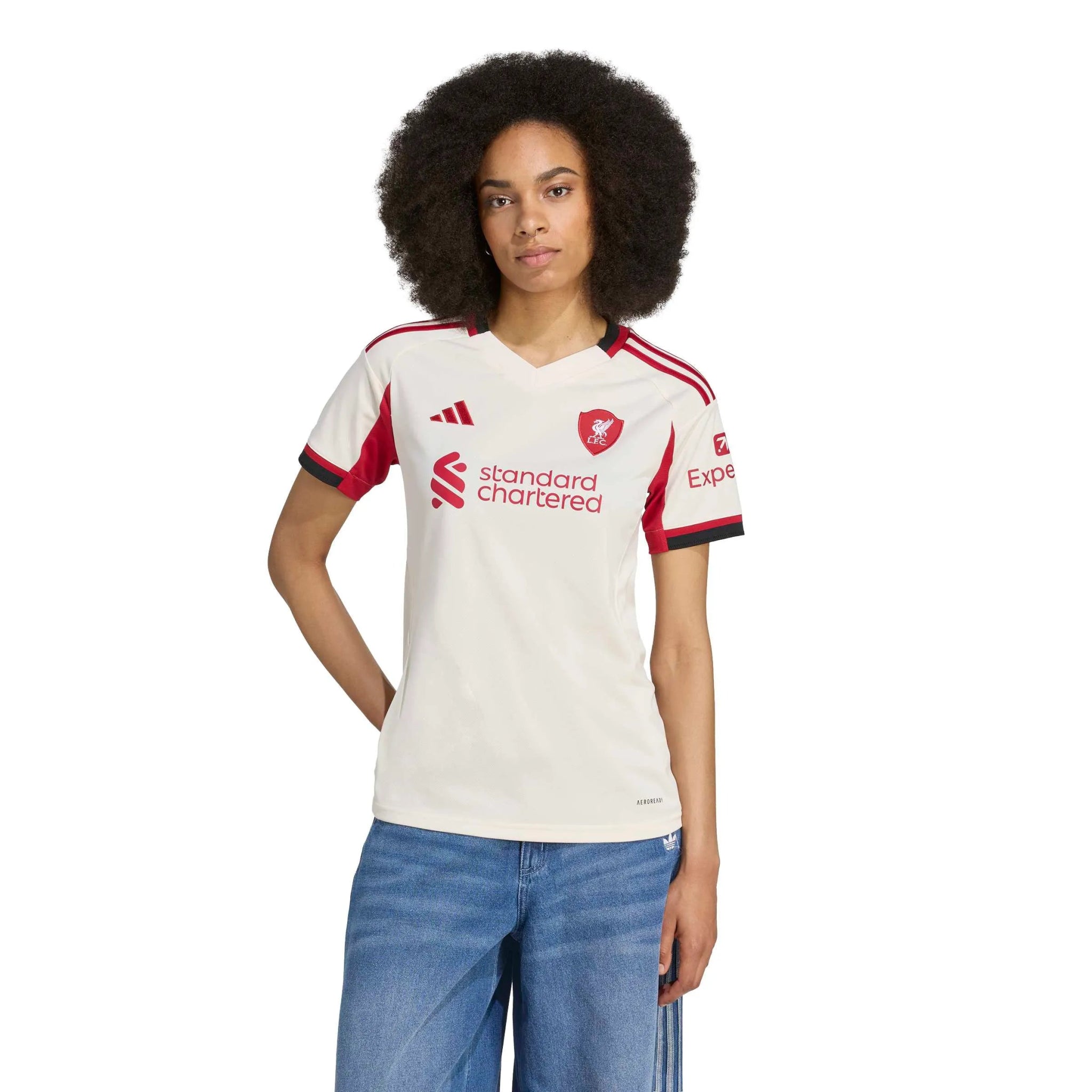 adidas 2025-26 Liverpool Women's Stadium Away Soccer Jersey (Model - Front)