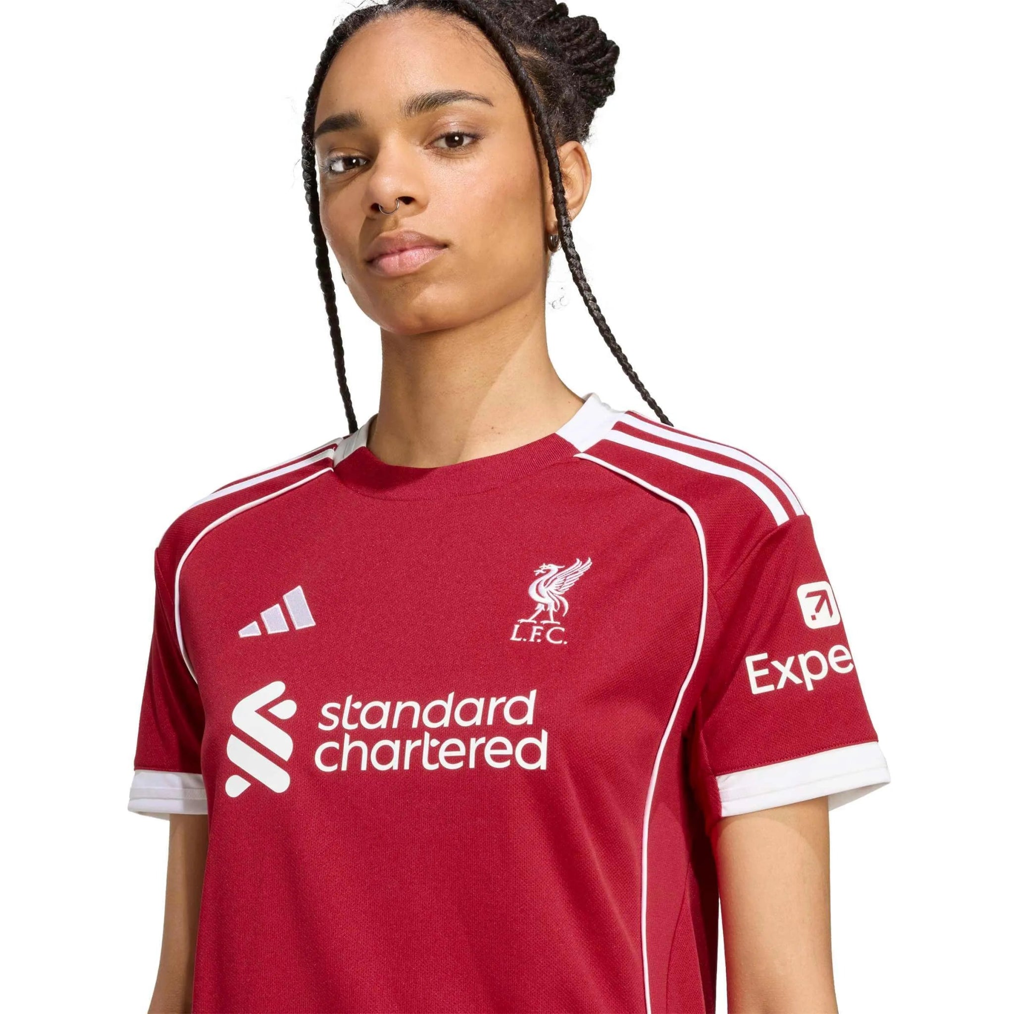 adidas 2025-26 Liverpool Women's Stadium Home Soccer Jersey (Detail 1)