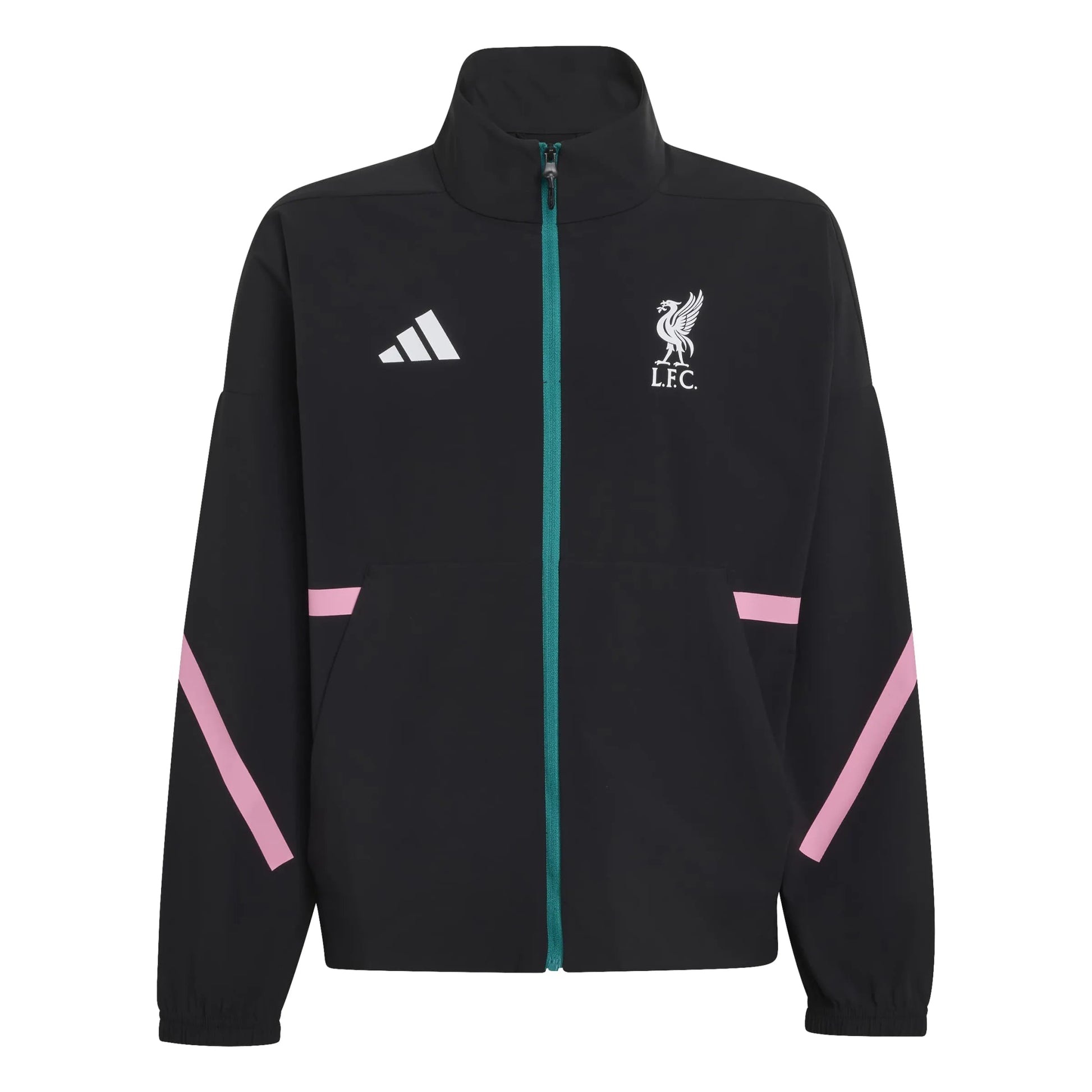 adidas 2025-26 Liverpool Youth Anthem Jacket Black (Front)