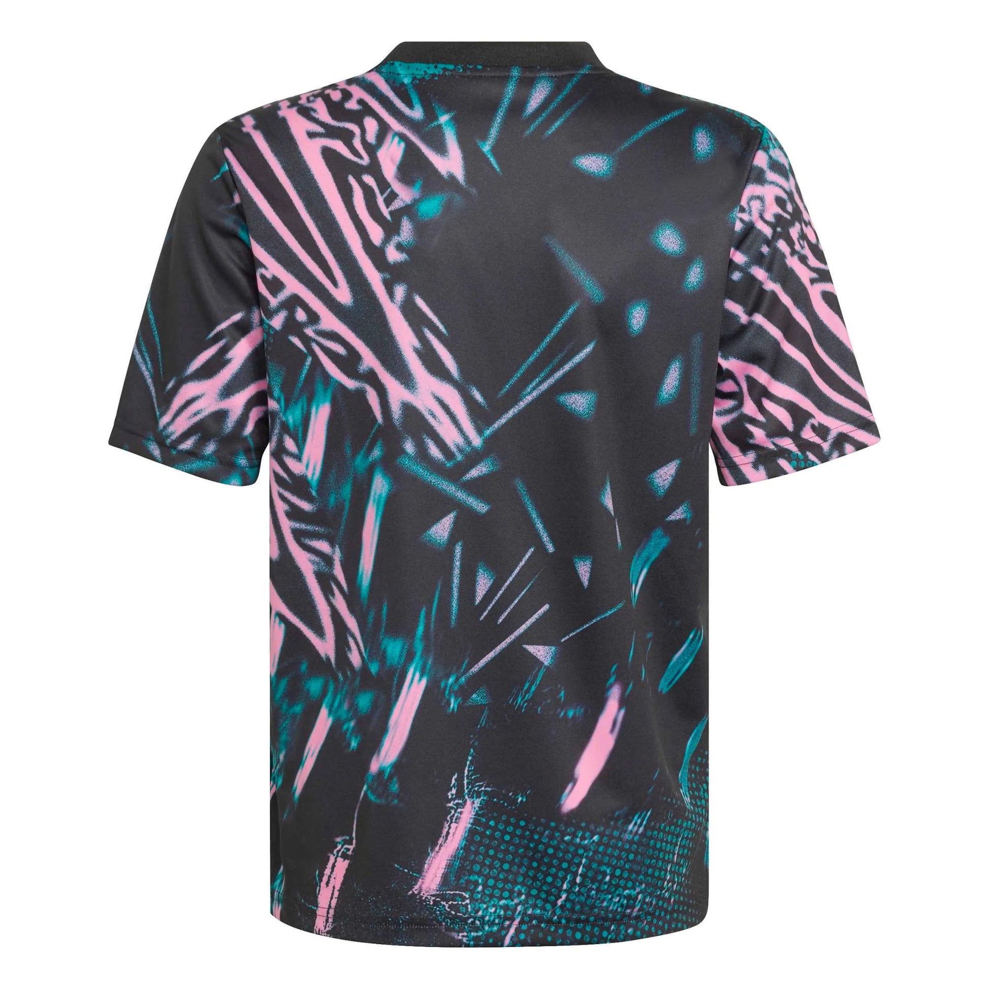 adidas 2025-26 Liverpool Youth Pre-Match Soccer Jersey Black / Eqt Green / Semi Pink Glow (Back)
