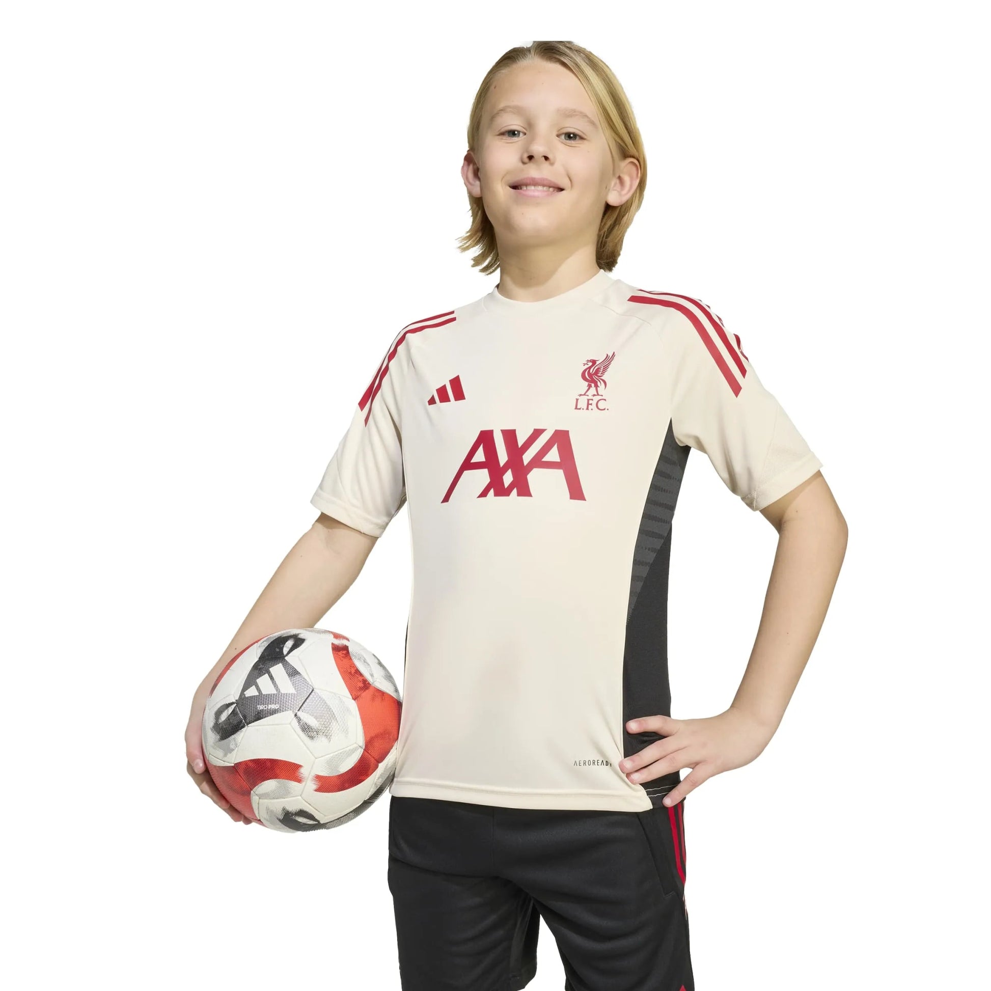 adidas 2025-26 Liverpool Youth Training Soccer Jersey (Model - Side)