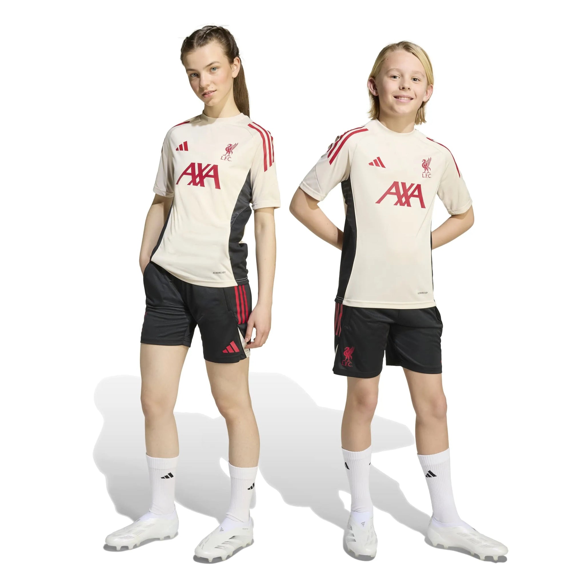 adidas 2025-26 Liverpool Youth Training Soccer Jersey (Models - Front)