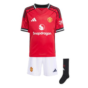 adidas 2025-26 Manchester United Kid's Home Mini Kit (Set - Front)